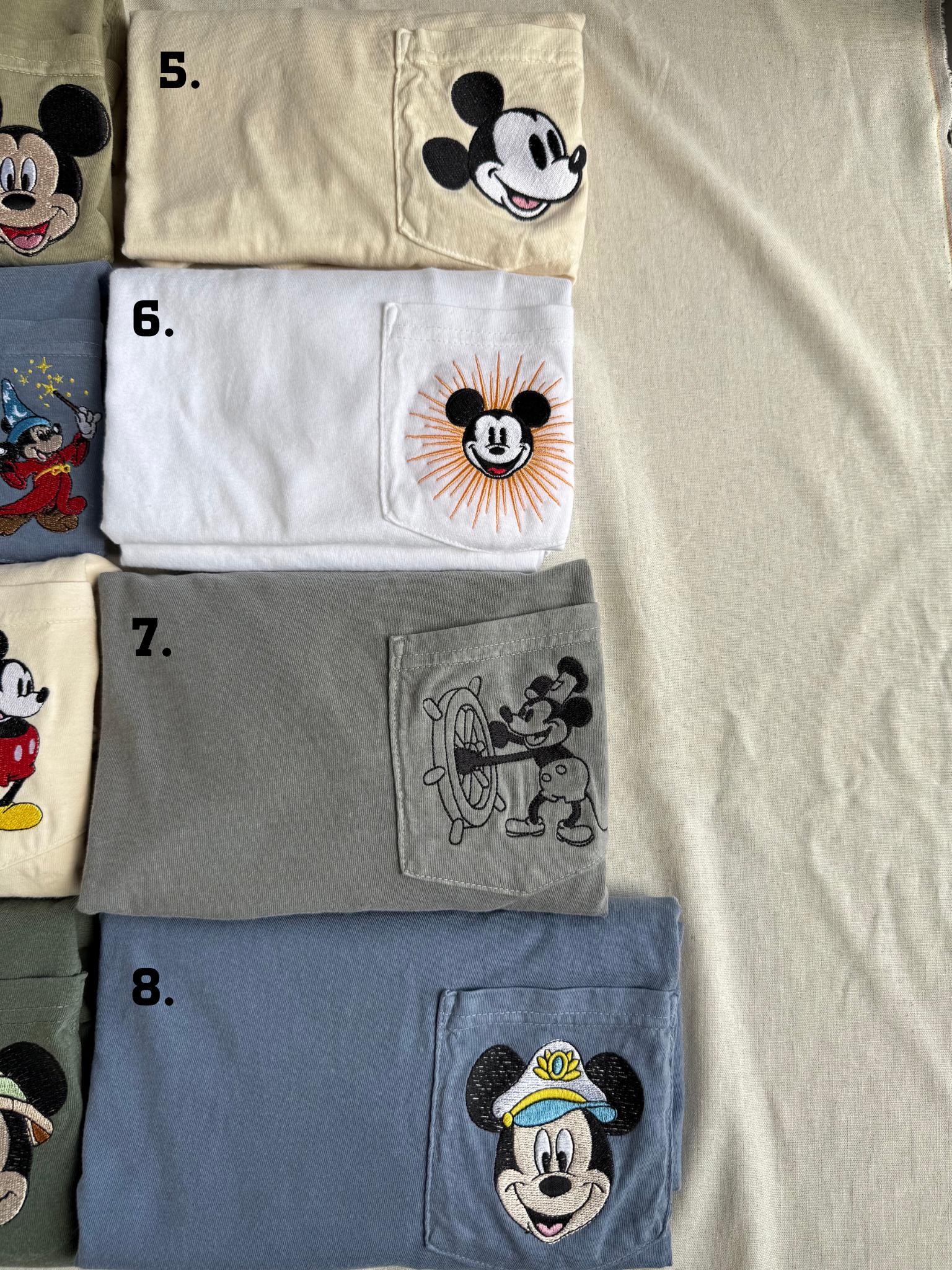 Mens Mickey Pocket Tee Collection – Embroidered Edition Shirt for Everyday Casual Wear and Park Days - photo 4