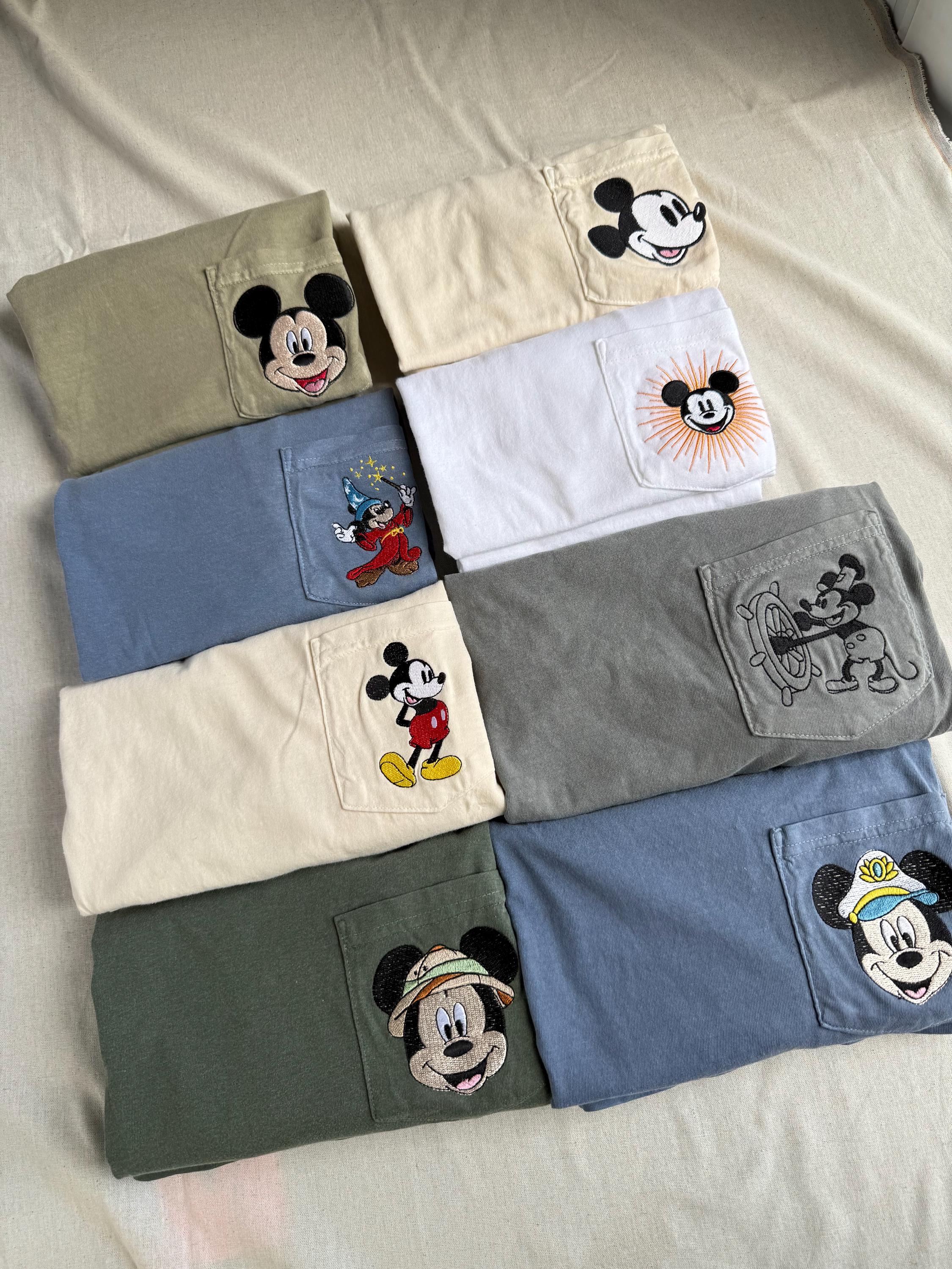 Mens Mickey Pocket Tee Collection – Embroidered Edition Shirt for Everyday Casual Wear and Park Days - photo 6