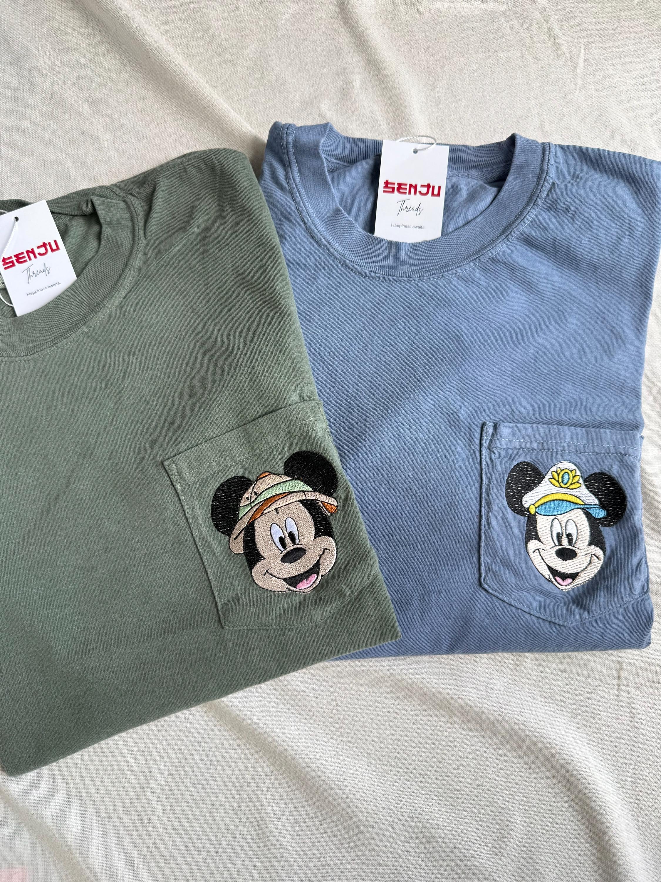 Mens Mickey Pocket Tee Collection – Embroidered Edition Shirt for Everyday Casual Wear and Park Days - photo 8