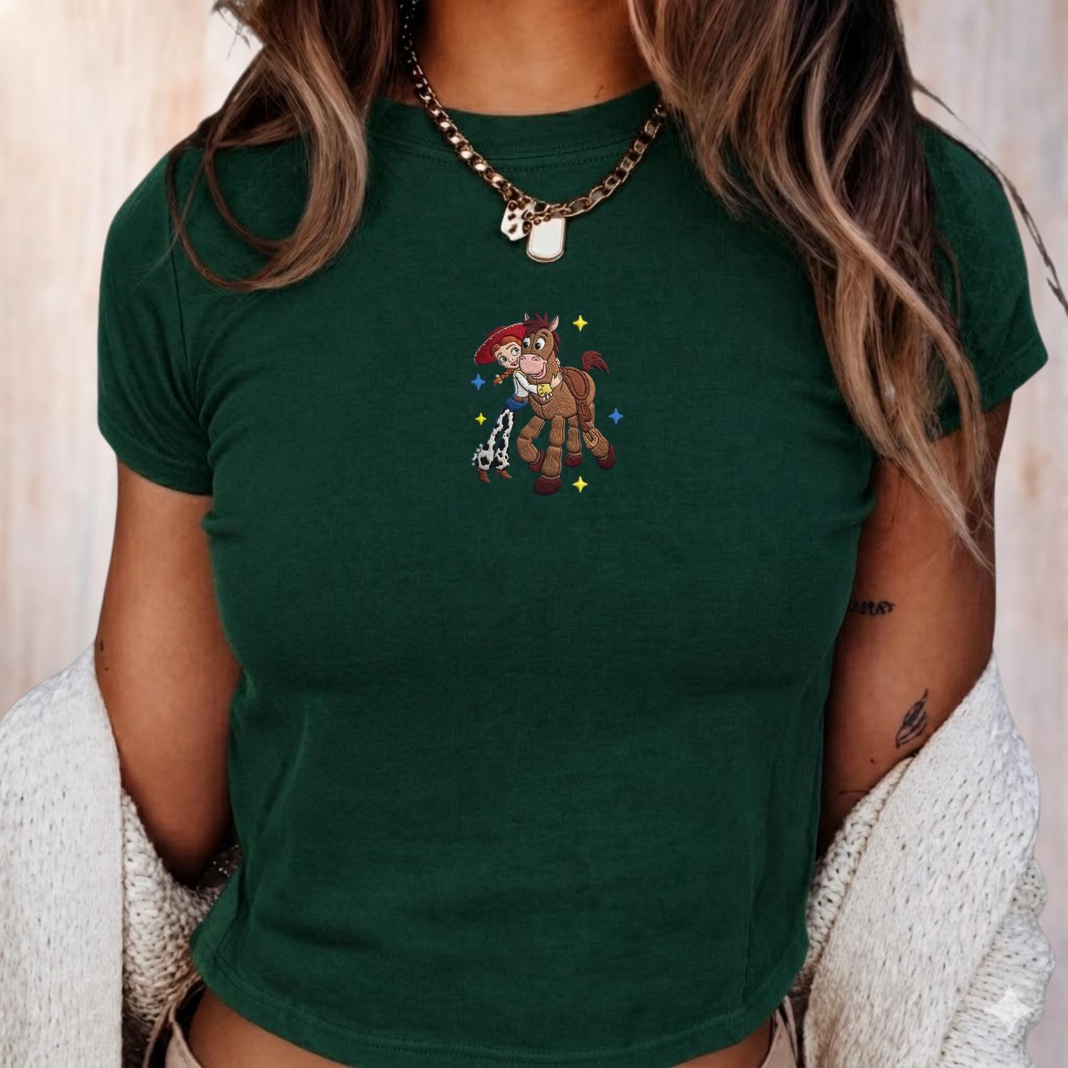 Embroidered Jessie and Bullseye Disney Toy Story Baby Tee – Women Top and Disneyworld Disneyland Family Shirt - photo 5