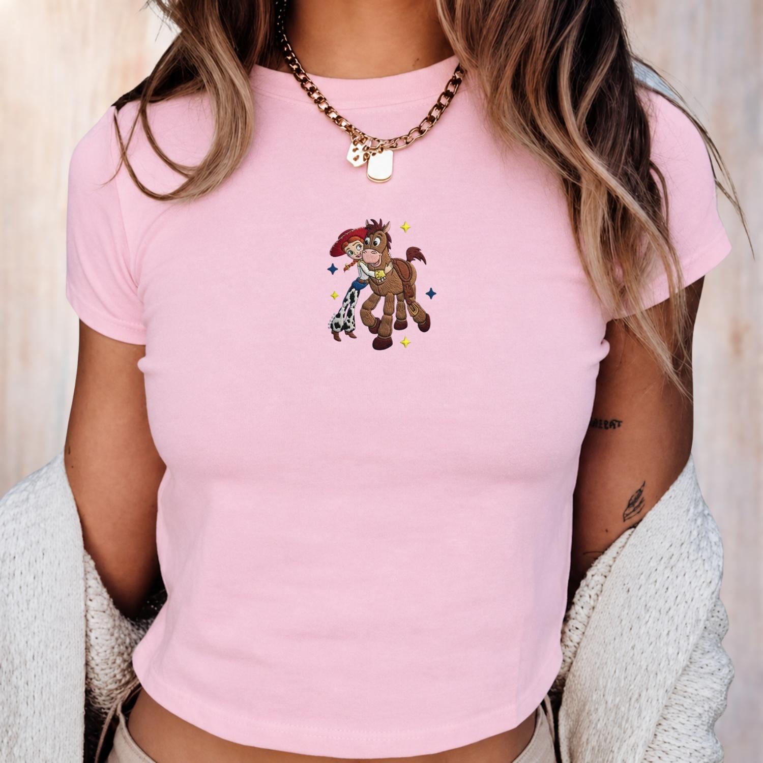 Embroidered Jessie and Bullseye Disney Toy Story Baby Tee – Women Top and Disneyworld Disneyland Family Shirt - photo 7