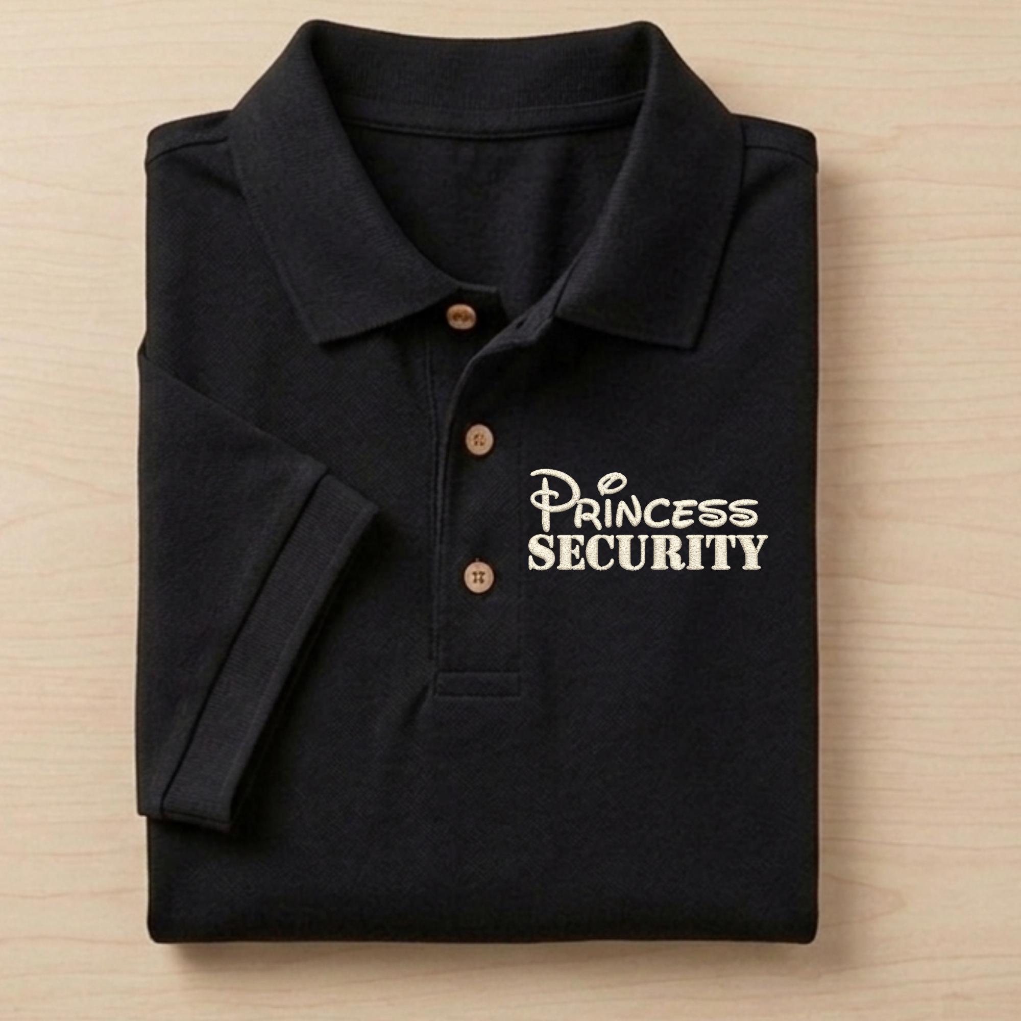 Embroidered Mickey Princess Security Polo for Kids and Dads – Dry Blend First Time Father Tee