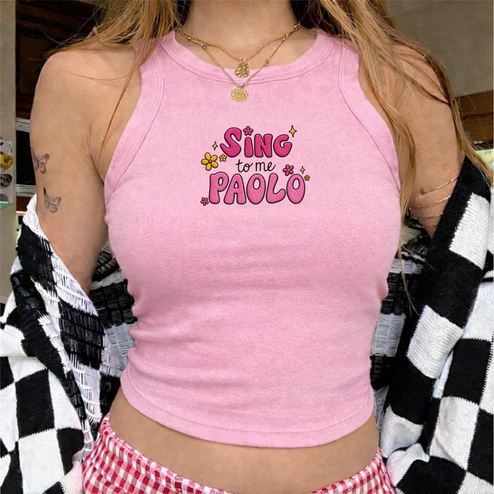 Sing To Me Paolo Disney Lizzie McGuire Embroidered Tank Top – Disneyland Vacation Tee for Girls Trip Shirts - photo 2