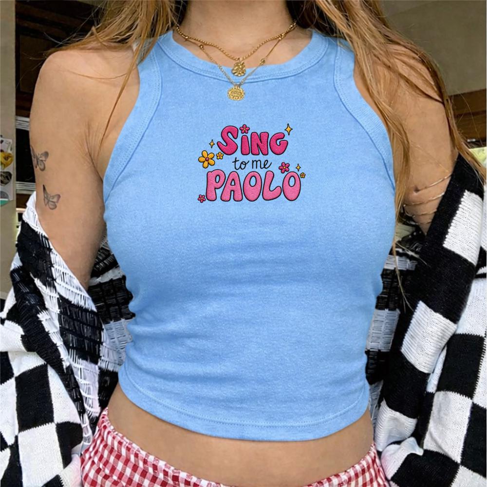 Sing To Me Paolo Disney Lizzie McGuire Embroidered Tank Top – Disneyland Vacation Tee for Girls Trip Shirts - photo 3