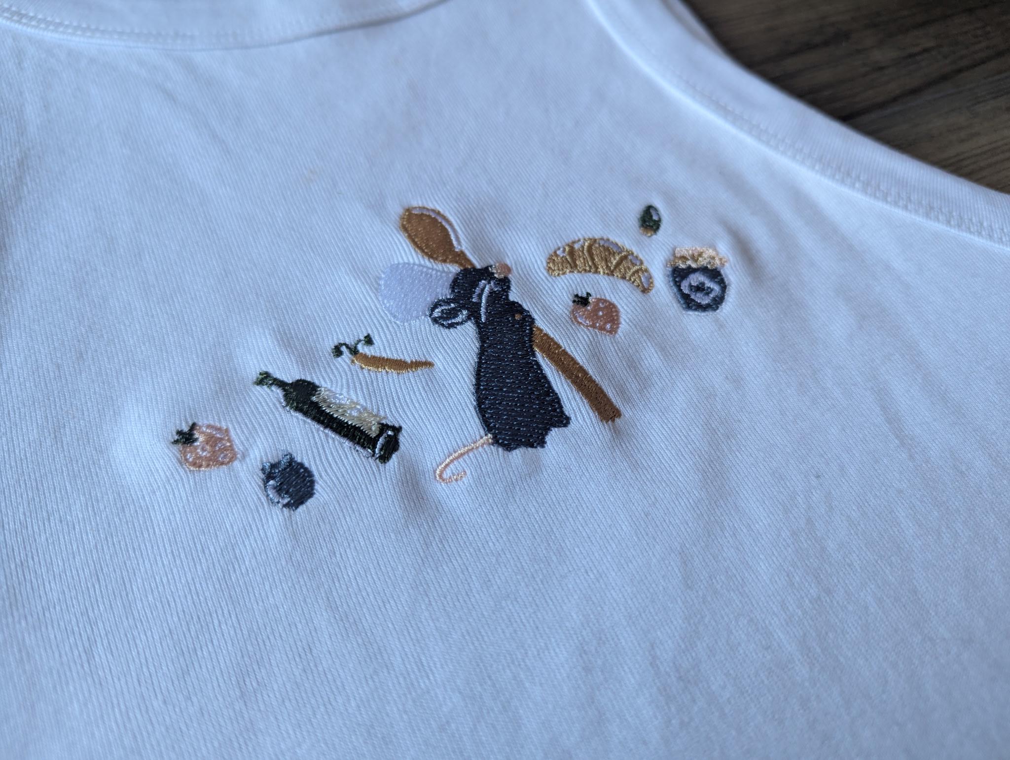 Pastel Remy Embroidered Crop Tank and Womens Ratatouille Baby Tee – Anyone Can Cook Rat Unisex Disney Vacation Top - photo 5