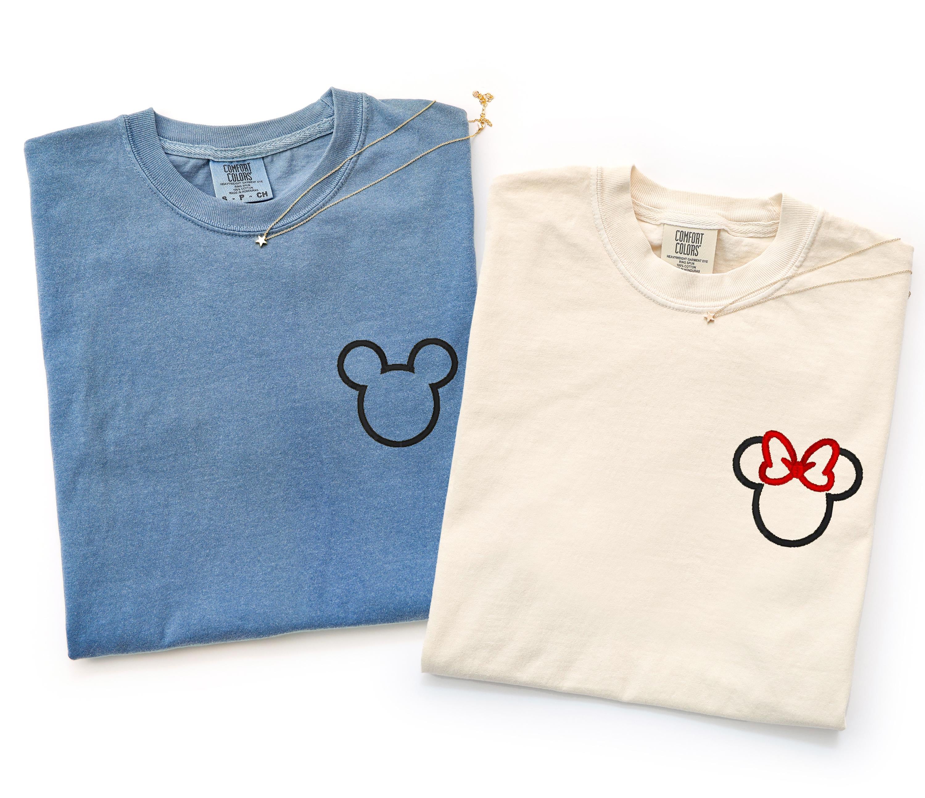 Comfort Colors Disney Family Matching Shirts – Embroidered Mickey and Minnie Mouse Family Vacation Trip Tee - photo 2