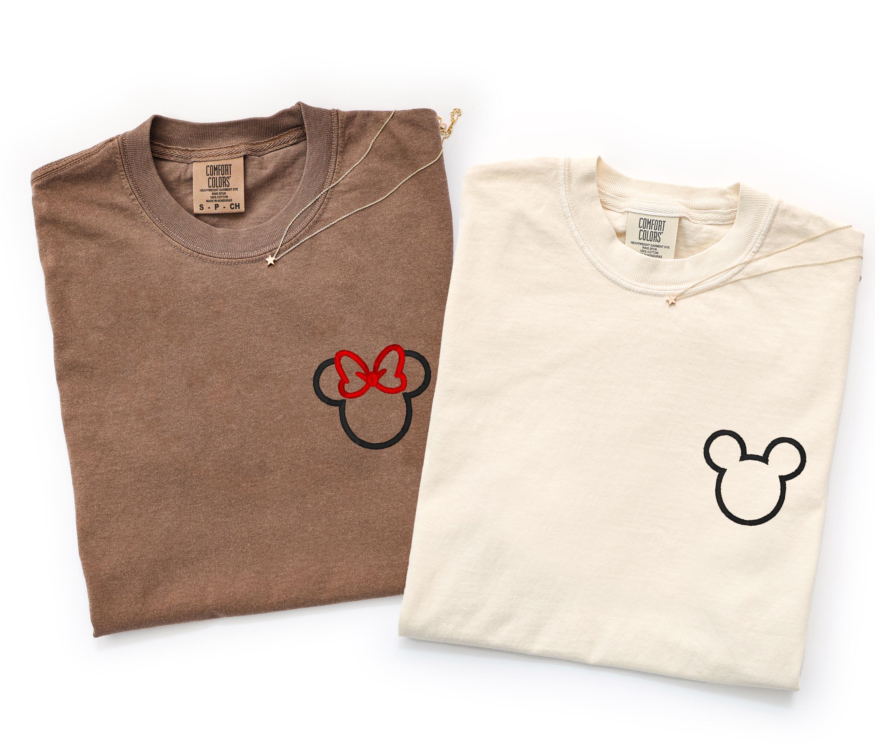 Comfort Colors Disney Family Matching Shirts – Embroidered Mickey and Minnie Mouse Family Vacation Trip Tee - photo 3