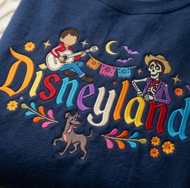 Coco Halloween Embroidered Sweatshirt with Miguel Hector and Dante – Dia De Los Muertos Disney Disneyland Fall Gift Shirt - photo 2