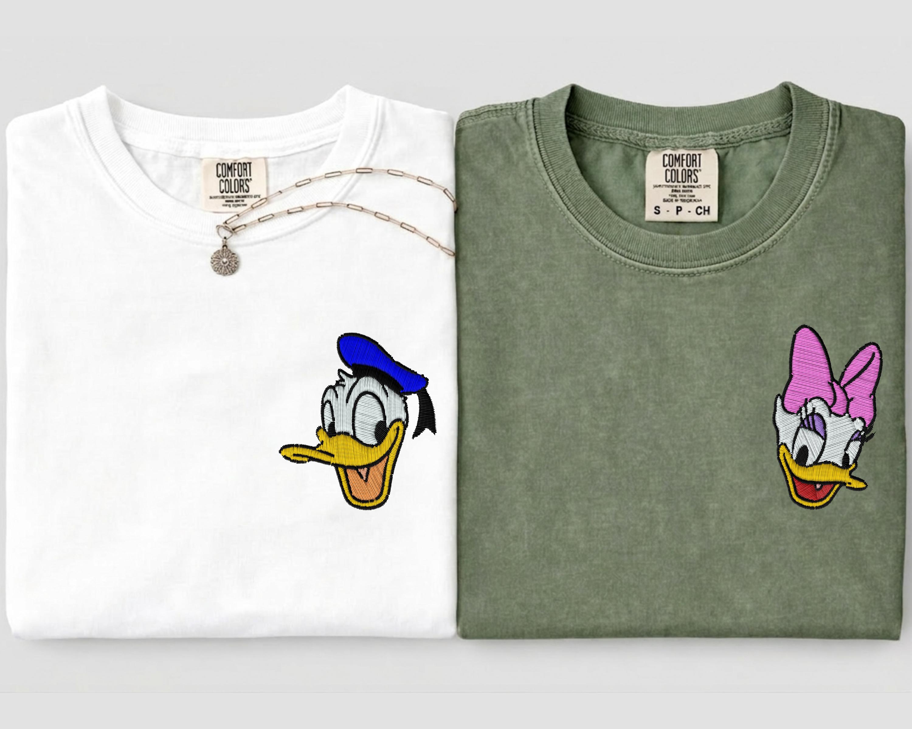 Comfort Colors Mickey and Friends Embroidery Shirt With Minnie for Vacation Trip and Matching Embroidered T-Shirts - photo 3