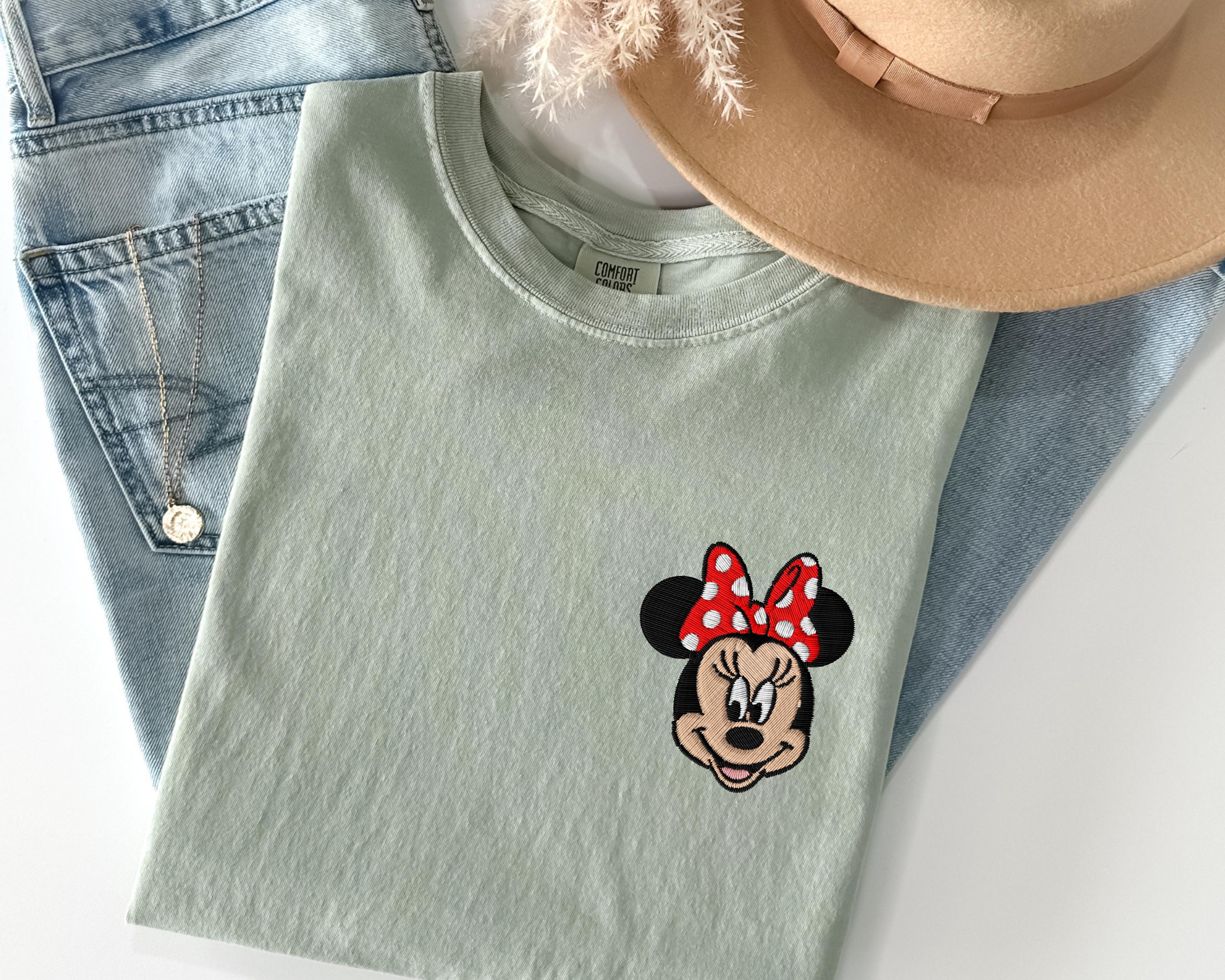 Comfort Colors Mickey and Friends Embroidery Shirt With Minnie for Vacation Trip and Matching Embroidered T-Shirts - photo 8