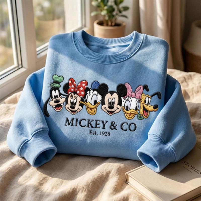 Embroidered Mickey and Friends T-Shirt Sweatshirt Hoodie With Minnie for WDW Disneyland Park Trip - photo 4
