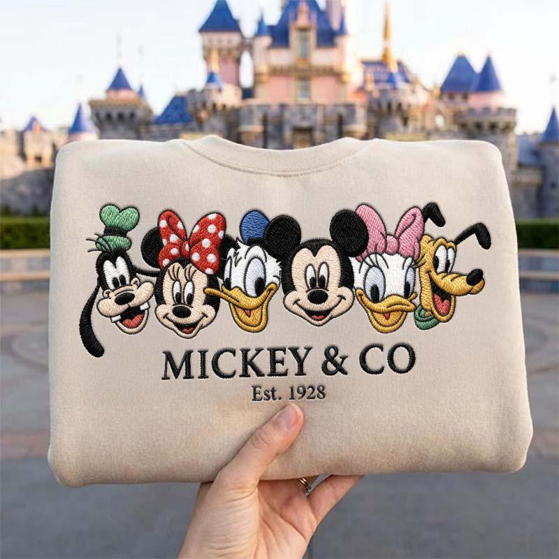 Embroidered Mickey and Friends T-Shirt Sweatshirt Hoodie With Minnie for WDW Disneyland Park Trip - photo 5