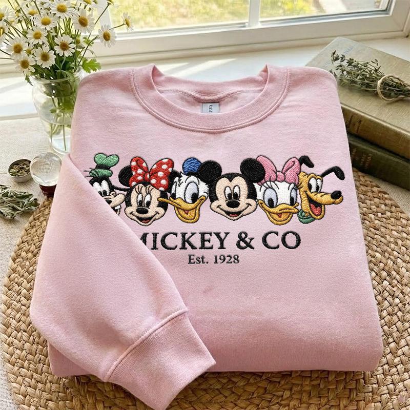 Embroidered Mickey and Friends T-Shirt Sweatshirt Hoodie With Minnie for WDW Disneyland Park Trip - photo 6