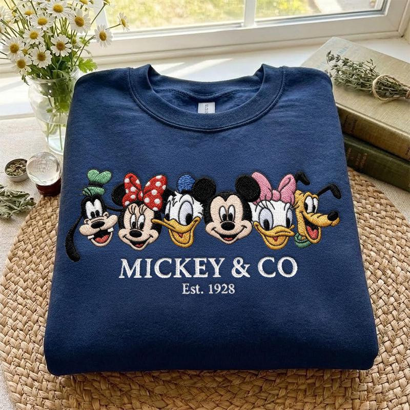 Embroidered Mickey and Friends T-Shirt Sweatshirt Hoodie With Minnie for WDW Disneyland Park Trip - photo 7