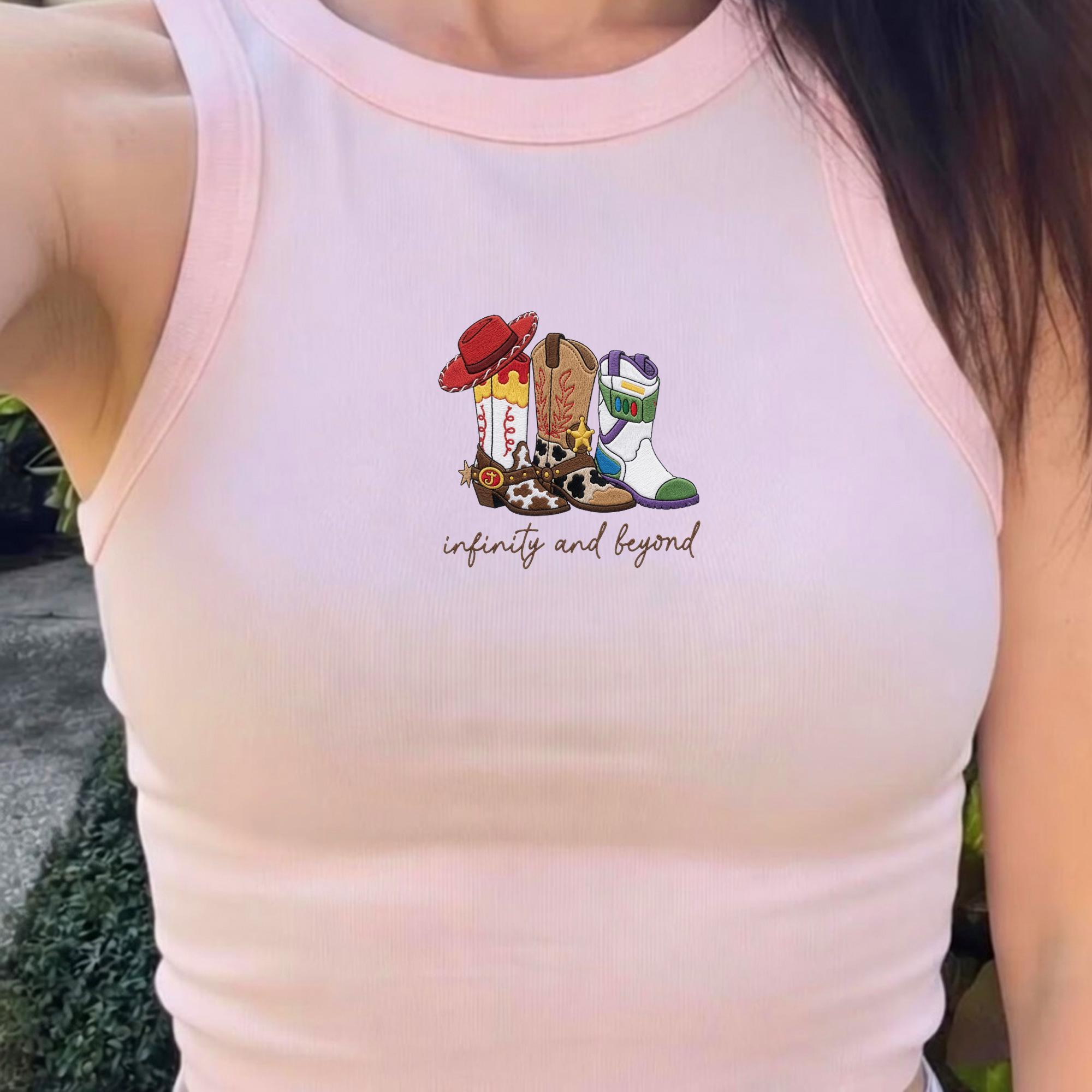 Embroidered To Infinity And Beyond Toy Story Tank Top – Pixar Disney Baby Tee For Magic Kingdom Vacation Shirt - photo 2