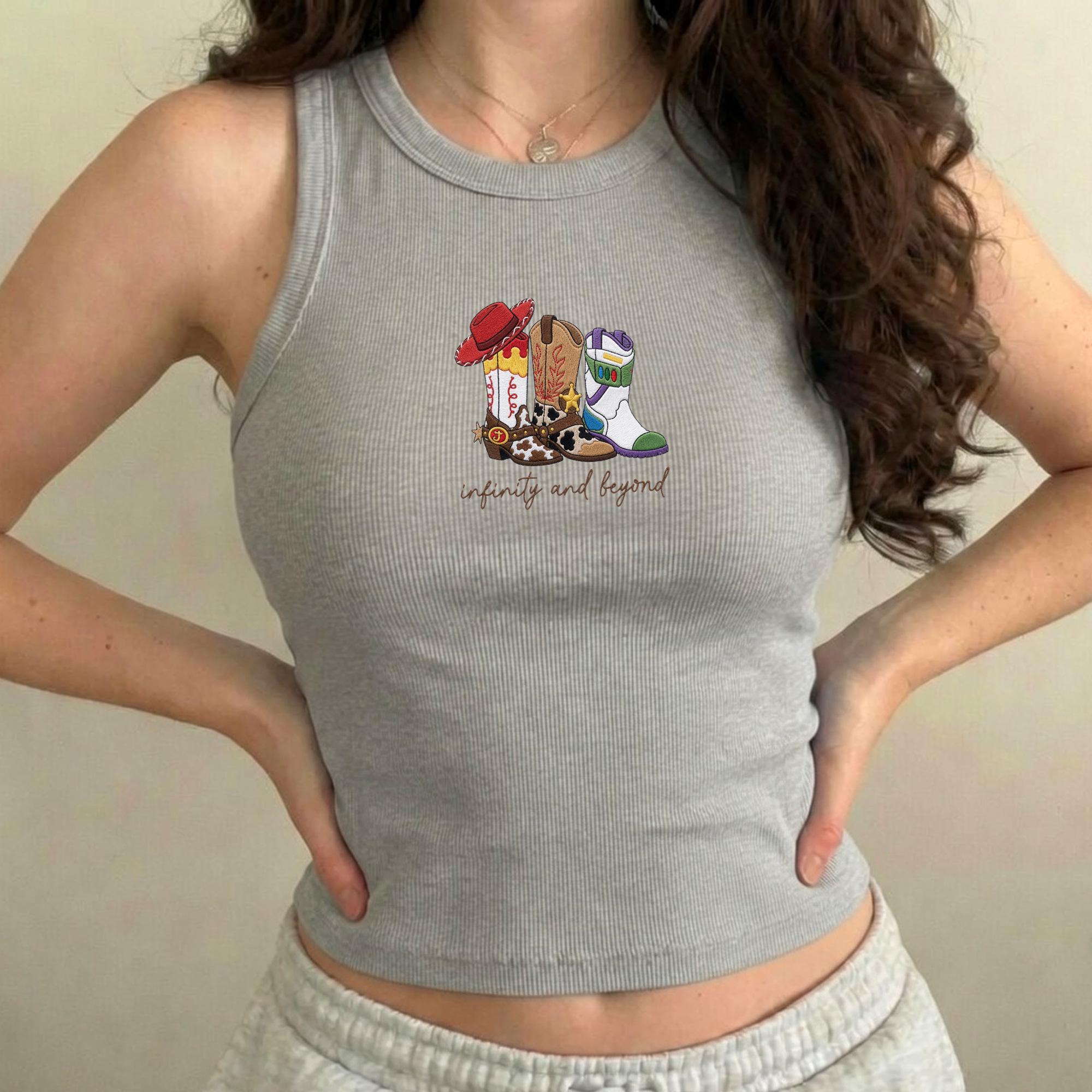 Embroidered To Infinity And Beyond Toy Story Tank Top – Pixar Disney Baby Tee For Magic Kingdom Vacation Shirt - photo 3