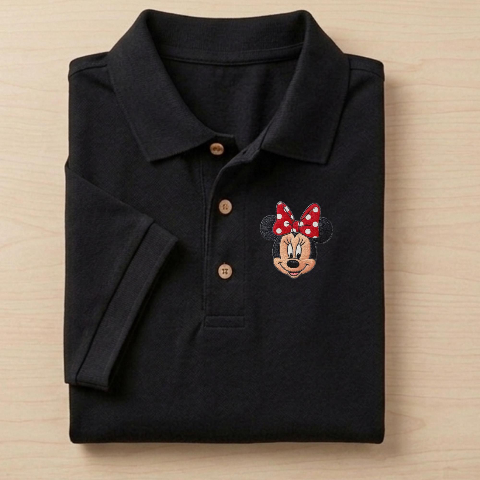 Embroidered Minnie and Mickey Polo Shirt with Girly Aesthetic – WDW Magic Kingdom Embroidery Tee - photo 3