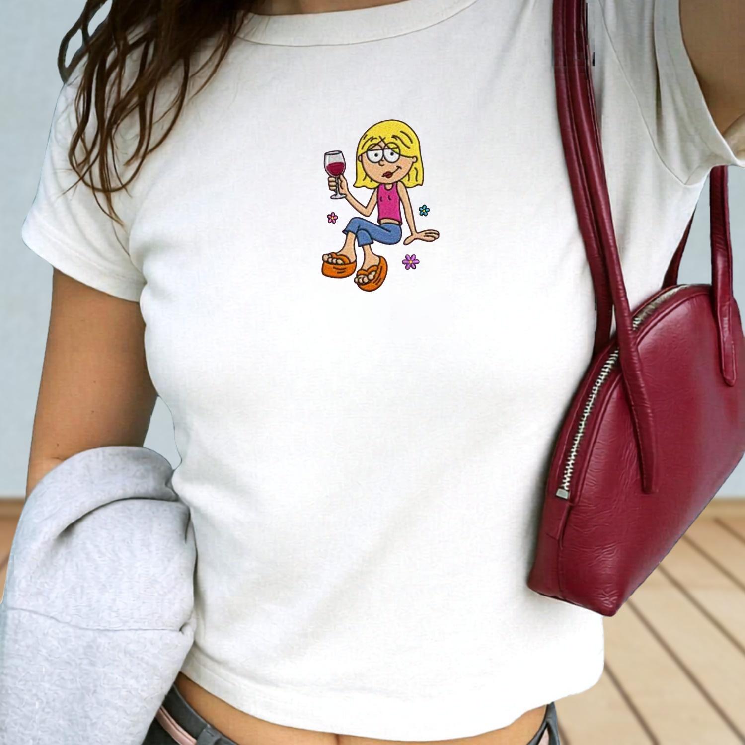 Lizzie McGuire Embroidered Baby Tee This Is What Dreams Are Made Of, Women's Disney Channel Top and Y2K Birthday Girl Gift for Her