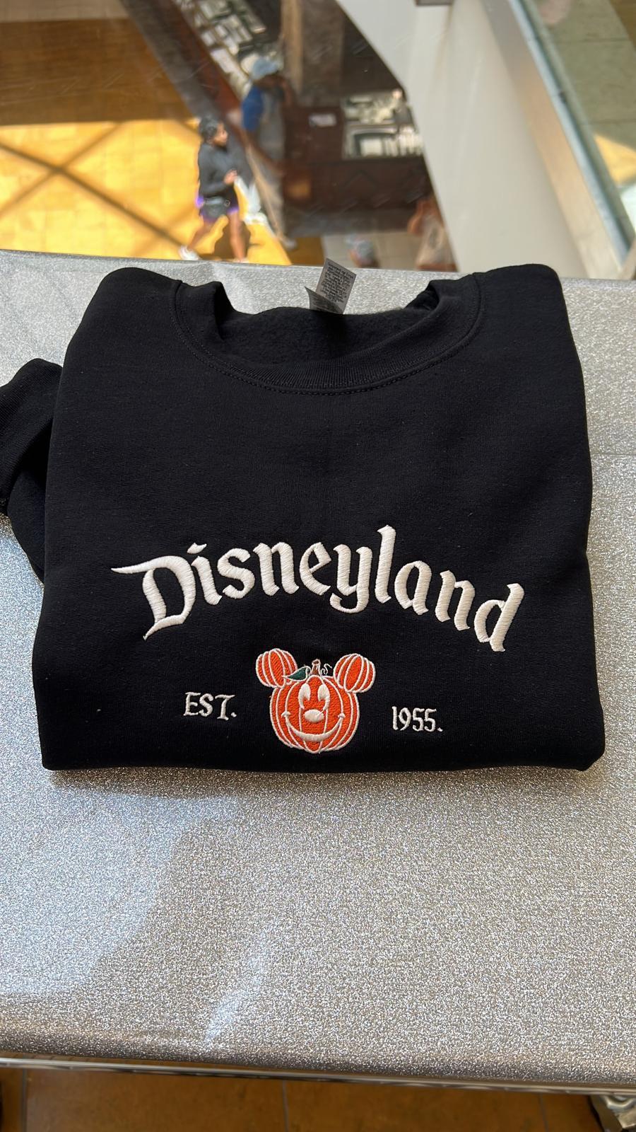Disneyland Embroidered Halloween Pumpkin Sweatshirt With Disney Park Sweater and Hoodie Styles for Fall