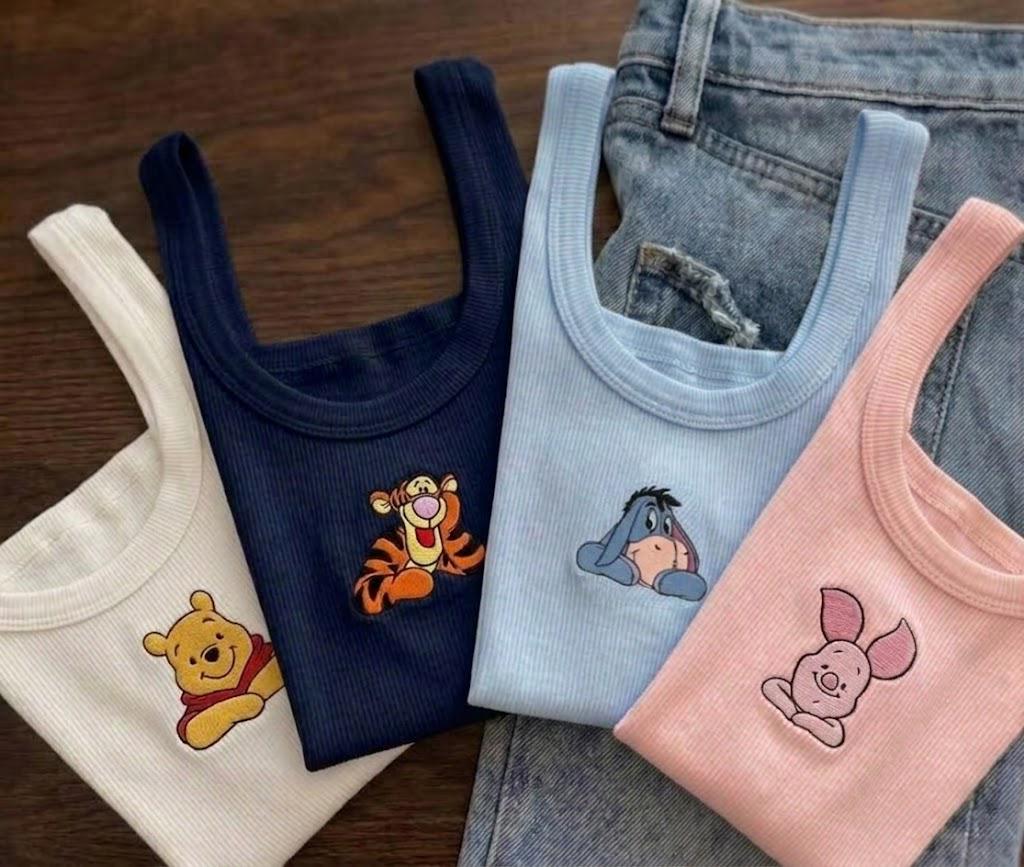 Custom Embroidered Disney Inspired Character Crop Tank Top, Personalized Magical Park Day Shirt for Family Vacation Outfit - photo 6