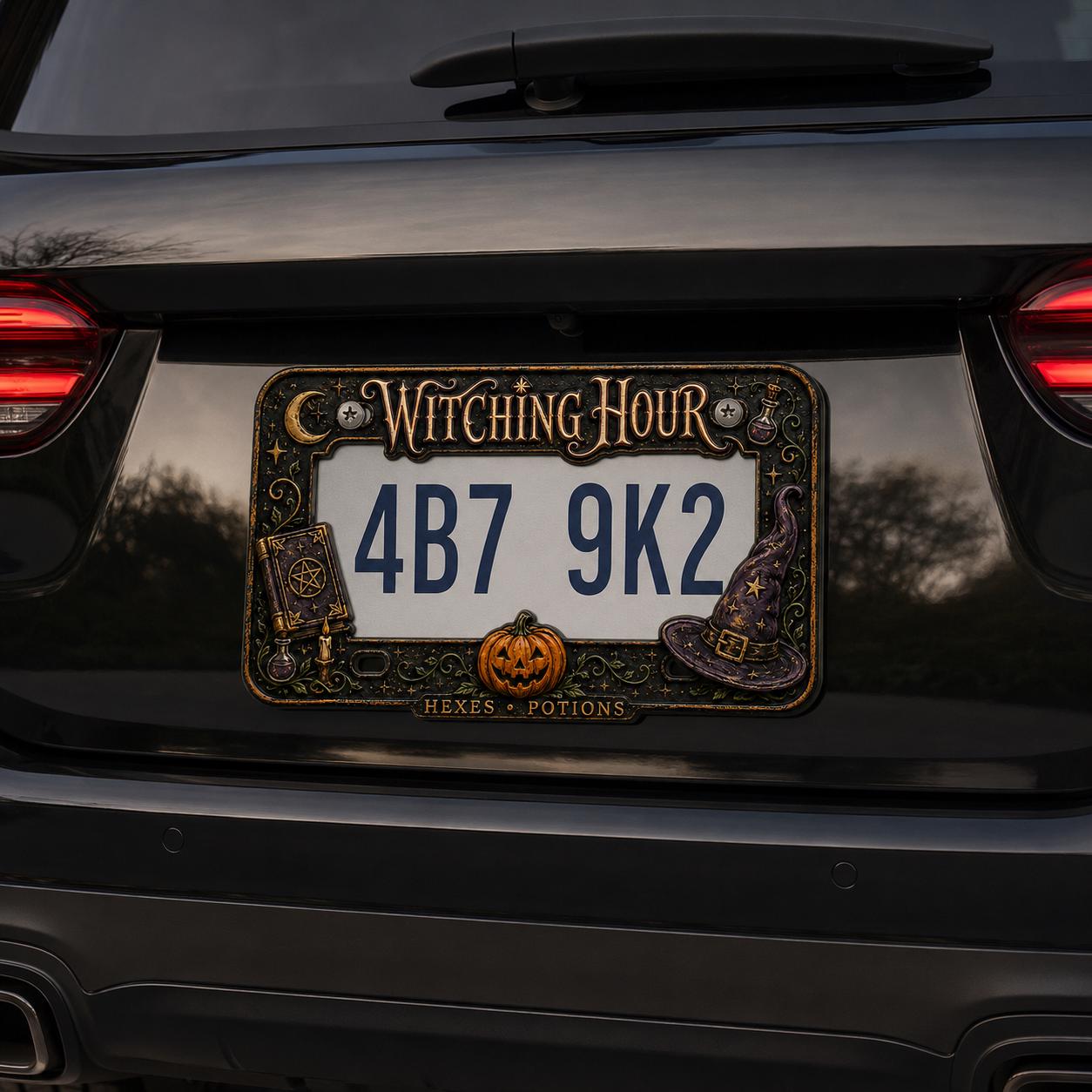 Trick or Treat Pumpkin Patch Halloween License Plate Frame – Vintage Pumpkin Car Tag Frame and Spooky Auto Decor Accessory Gift - photo 6