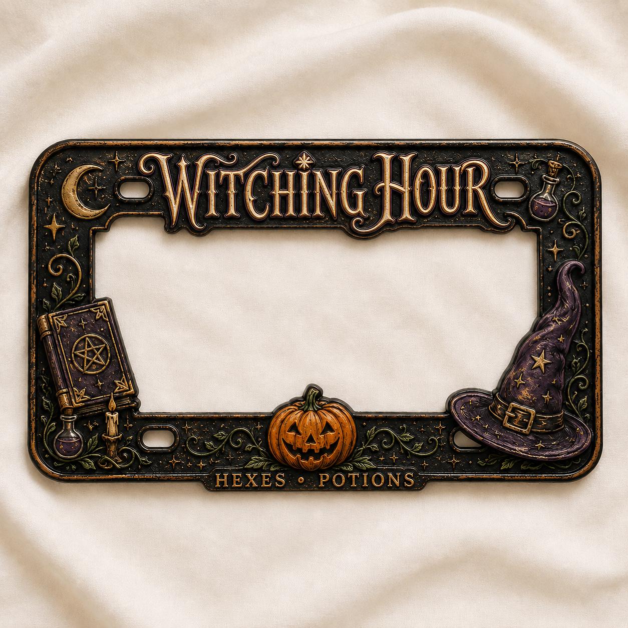 Trick or Treat Pumpkin Patch Halloween License Plate Frame – Vintage Pumpkin Car Tag Frame and Spooky Auto Decor Accessory Gift - photo 10