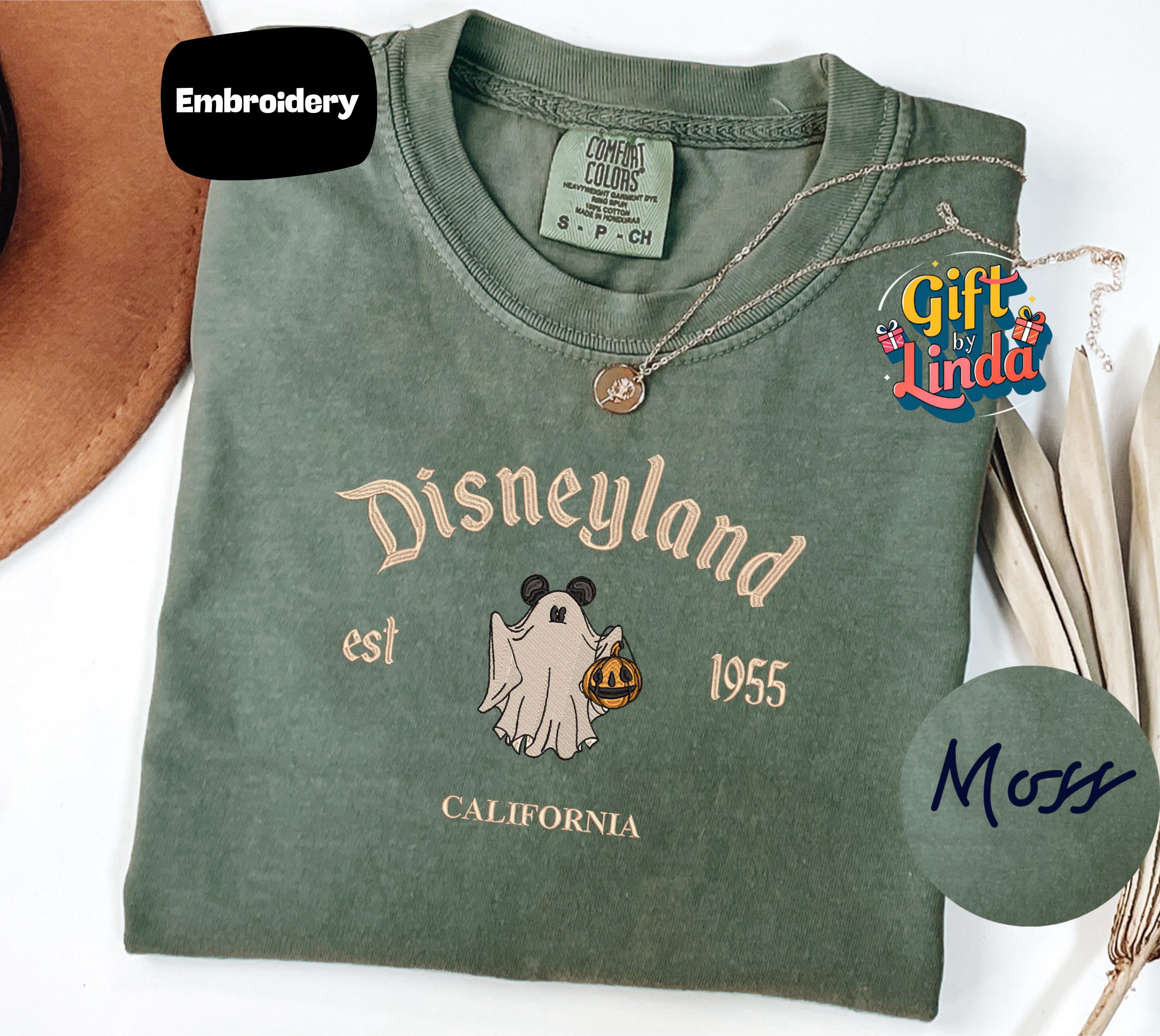 Disneyland Est 1955 Embroidered Ghost Mickey Comfort Colors Tee Shirt for Cute Halloween Disney Vacation Gift - photo 5
