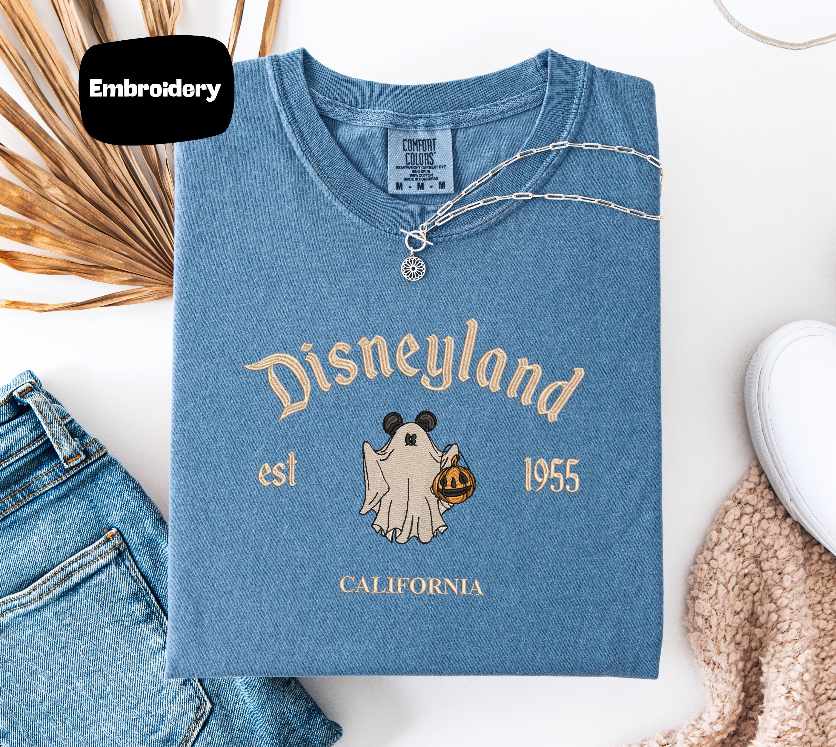 Disneyland Est 1955 Embroidered Ghost Mickey Comfort Colors Tee Shirt for Cute Halloween Disney Vacation Gift - photo 7