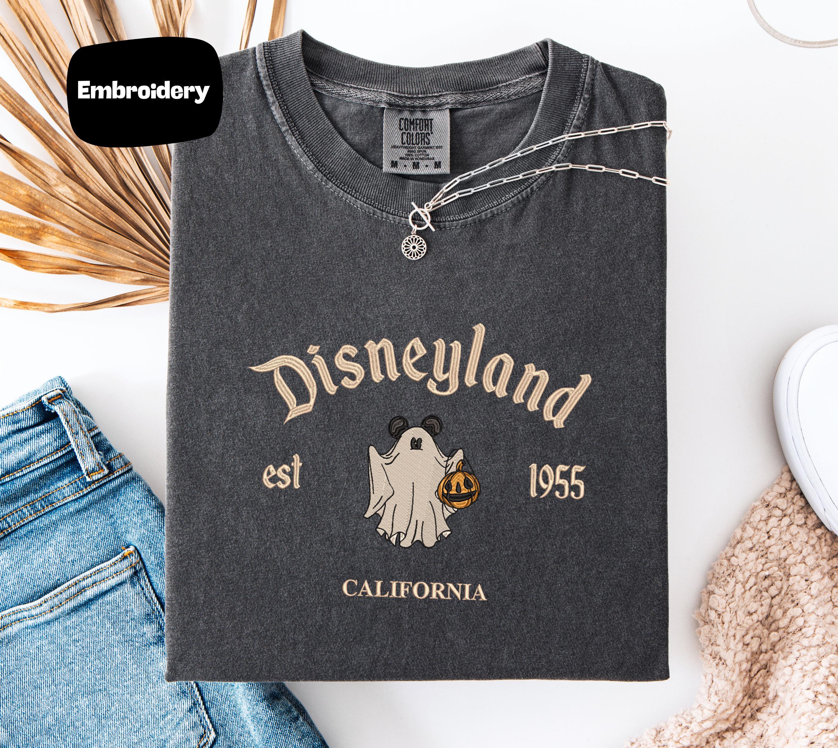Disneyland Est 1955 Embroidered Ghost Mickey Comfort Colors Tee Shirt for Cute Halloween Disney Vacation Gift - photo 8
