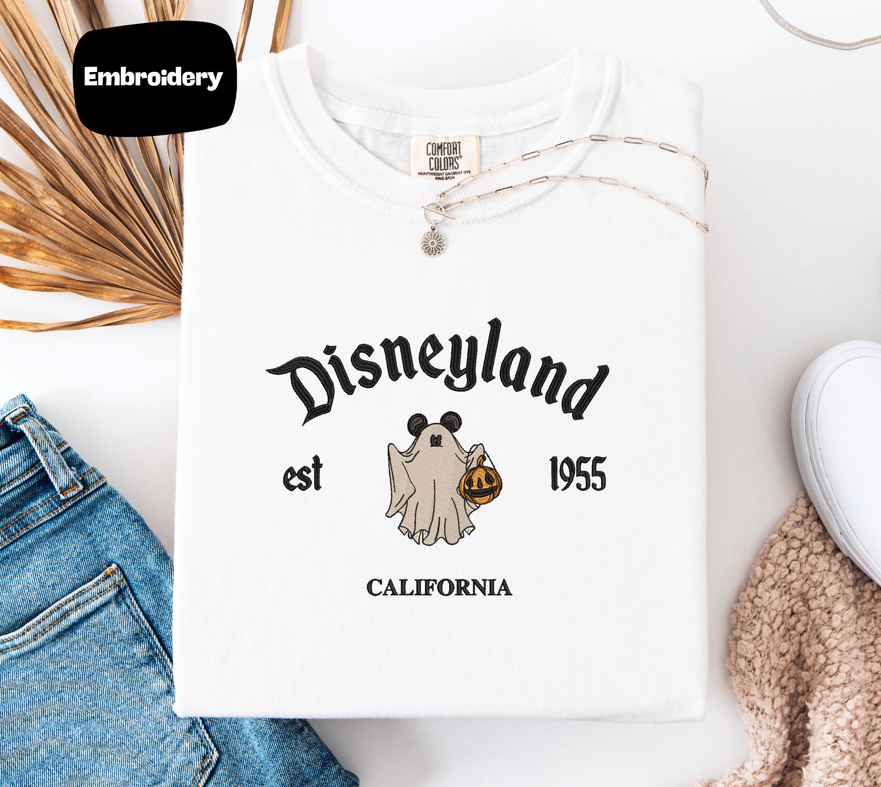 Disneyland Est 1955 Embroidered Ghost Mickey Comfort Colors Tee Shirt for Cute Halloween Disney Vacation Gift - photo 9