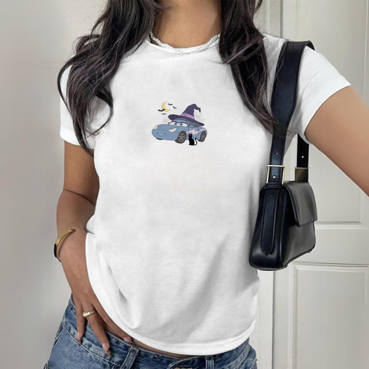 Embroidered Vintage Disney Cars Halloween Baby Tee Tank Top – Lightning McQueen Sally Crop Tank For Disneyland Trip 2026 Top - photo 9