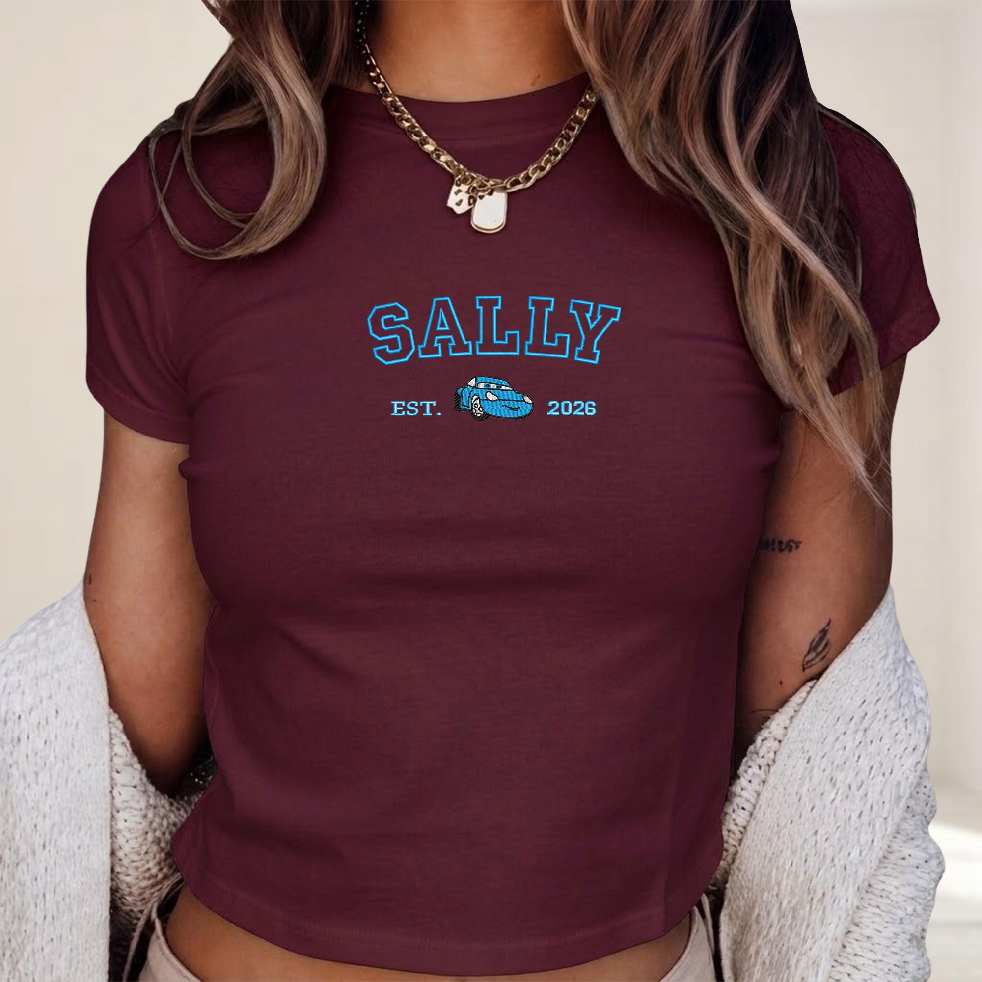 Disney Cars Embroidered Baby Tee With McQueen and Friends Cartoon Movie Character Top for Family Trip Shirt and Friends Gift - photo 4