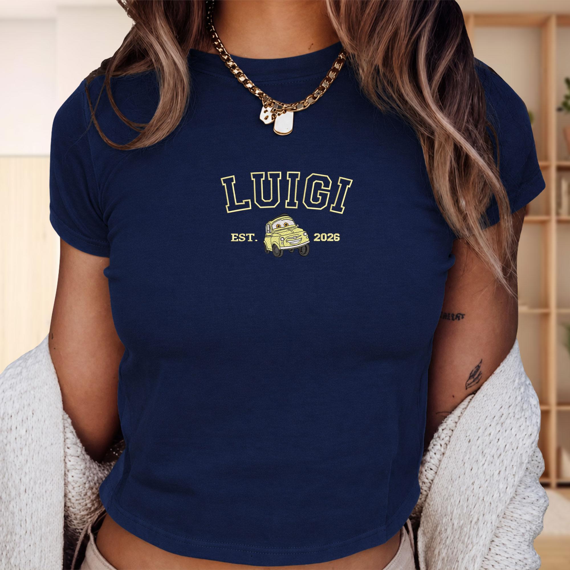 Disney Cars Embroidered Baby Tee With McQueen and Friends Cartoon Movie Character Top for Family Trip Shirt and Friends Gift - photo 10