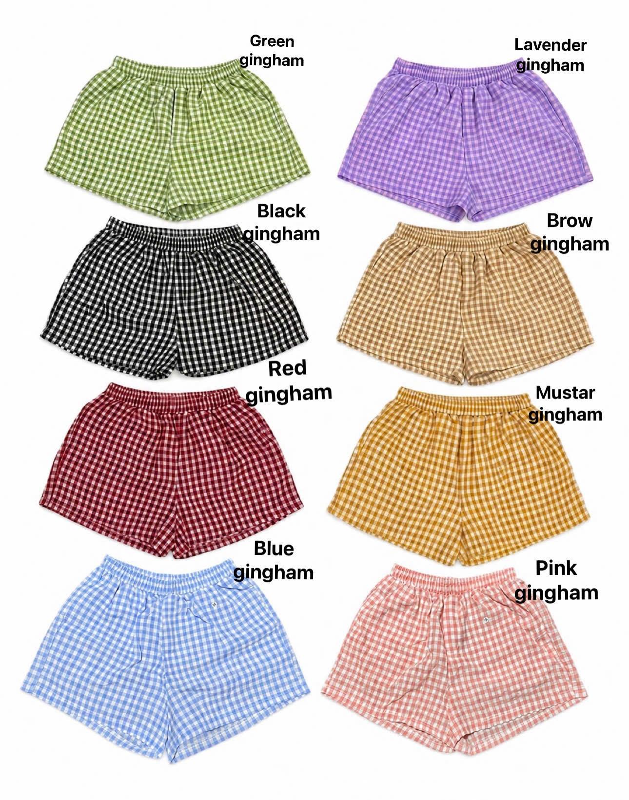 Embroidered Ghost Mickey Disney Halloween Gingham Shorts, Matching Summer Shorts for WDW Disneyland Halloween - photo 4