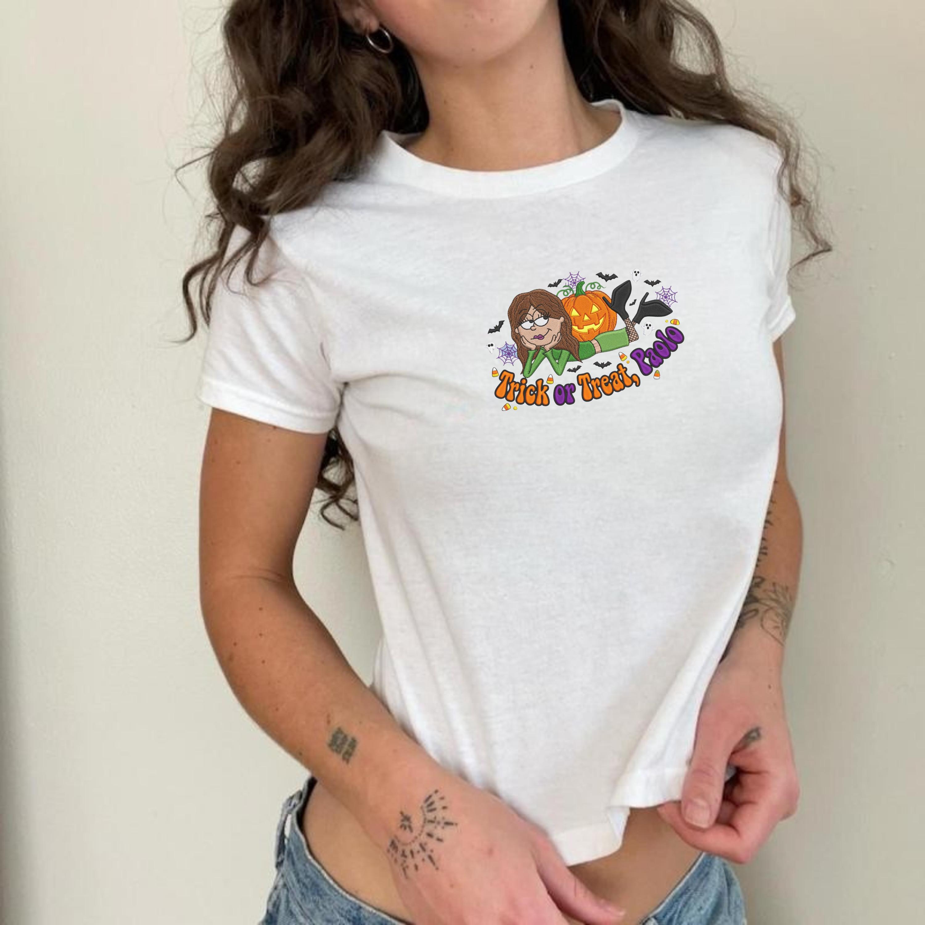 Embroidered Lizzie McGuire Halloween Tank Top – Trick or Treat Paolo Baby Tee and Disney Channel Crop Tee Spooky Vacation Outfit - photo 3