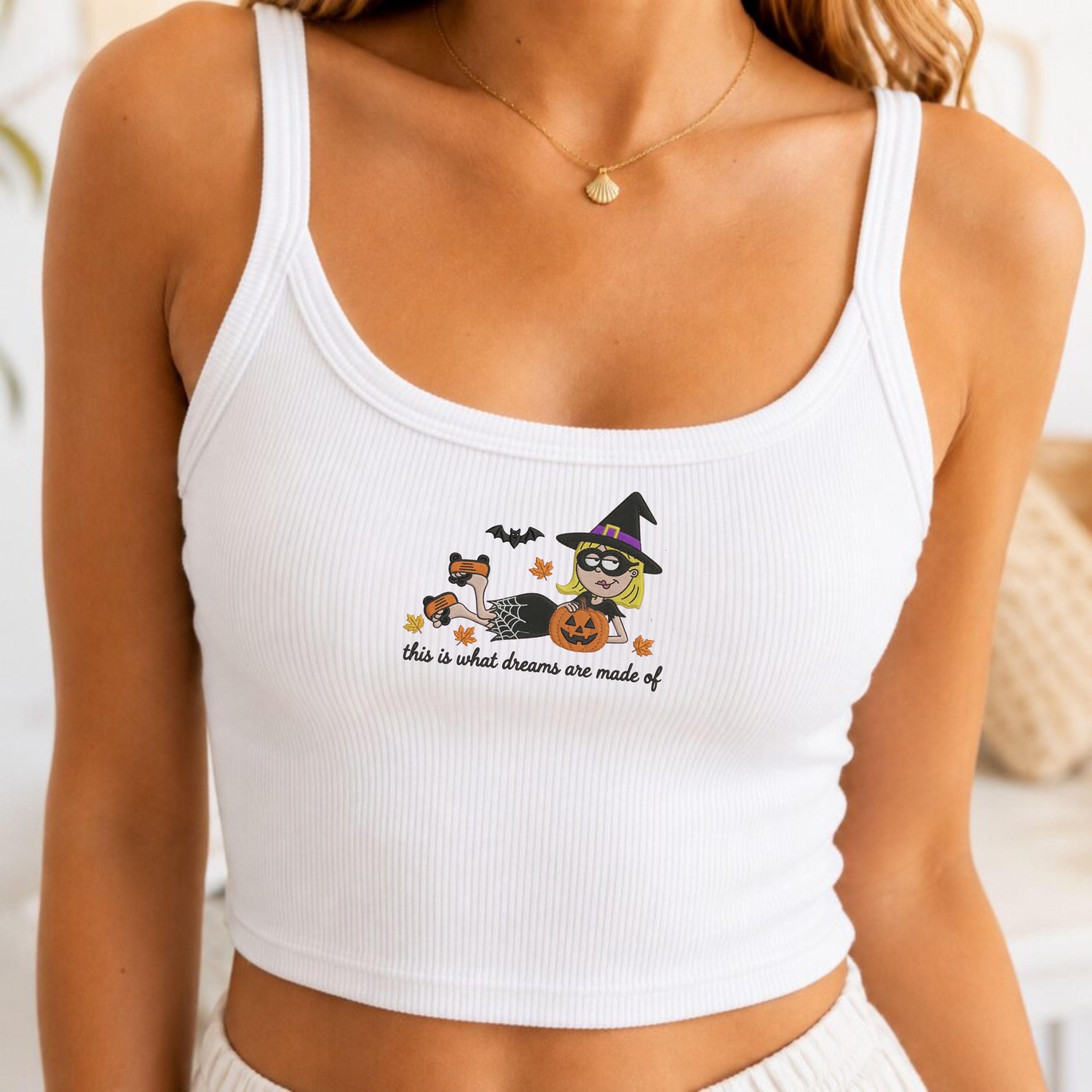Embroidered Lizzie McGuire Halloween Tank Top – Disney Channel Baby Tee and Cute Witch Crop Tee Spooky Vacation Outfit - photo 3