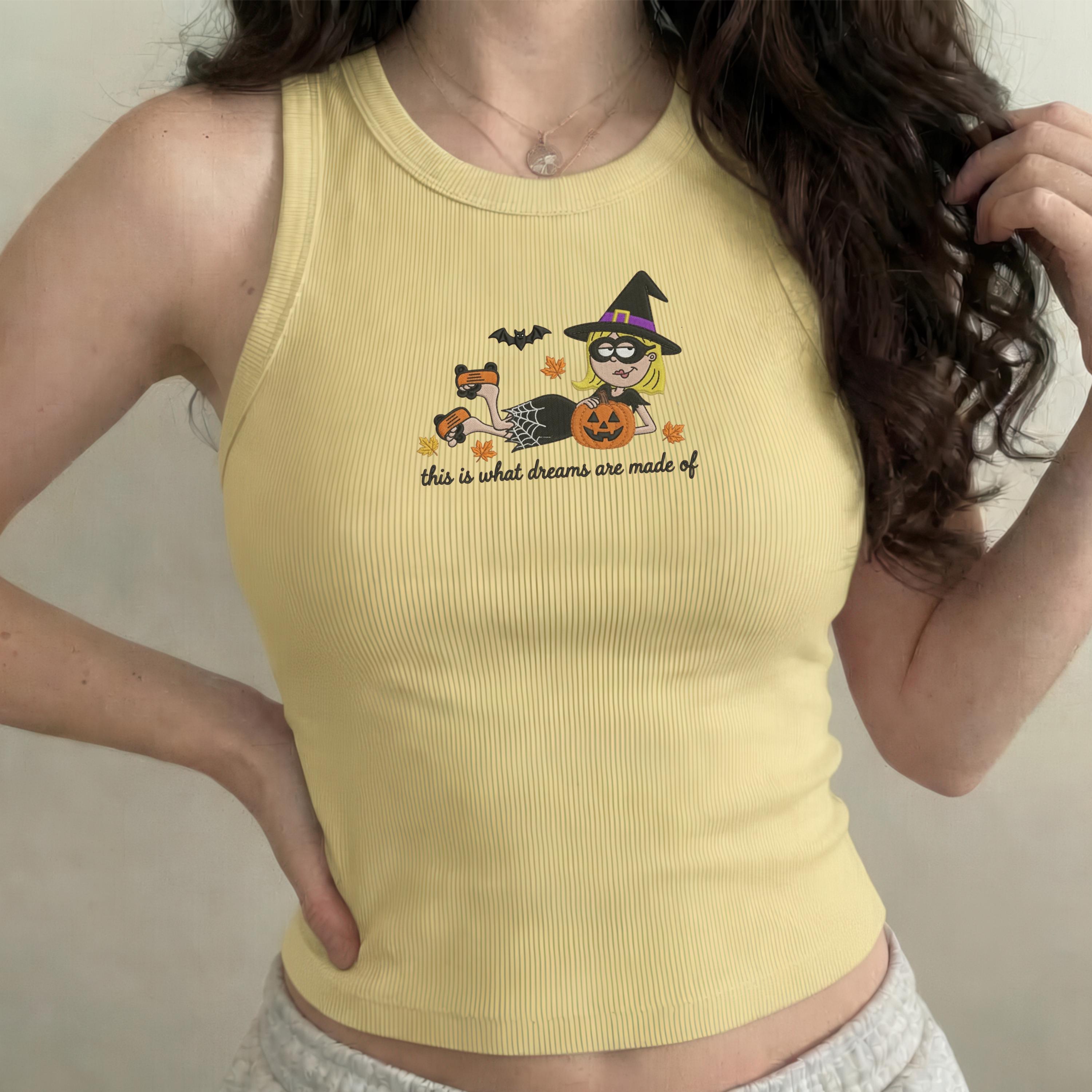 Embroidered Lizzie McGuire Halloween Tank Top – Disney Channel Baby Tee and Cute Witch Crop Tee Spooky Vacation Outfit - photo 7