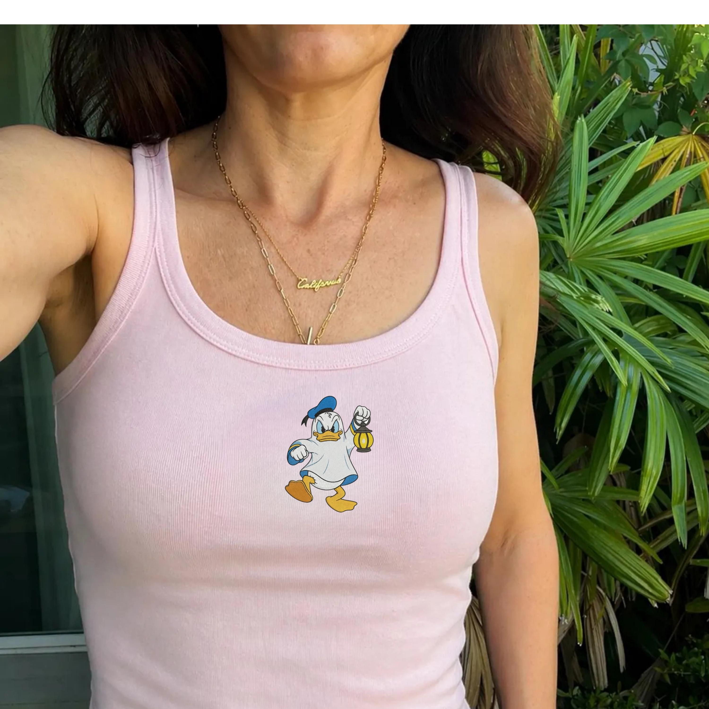 Embroidered Disney Halloween Tank Top – Mickey Minnie Donald Daisy Ghost Baby Tee and Trick or Treat Crop Tee Disneyland Outfit - photo 2