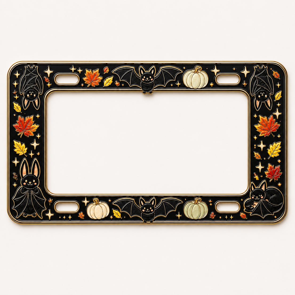 Car Tag Frame For Cute Halloween Gift With Gothic Auto Accessory And Fall Car Decor Halloween Bat Spooky Pumpkin License Plate - photo 6