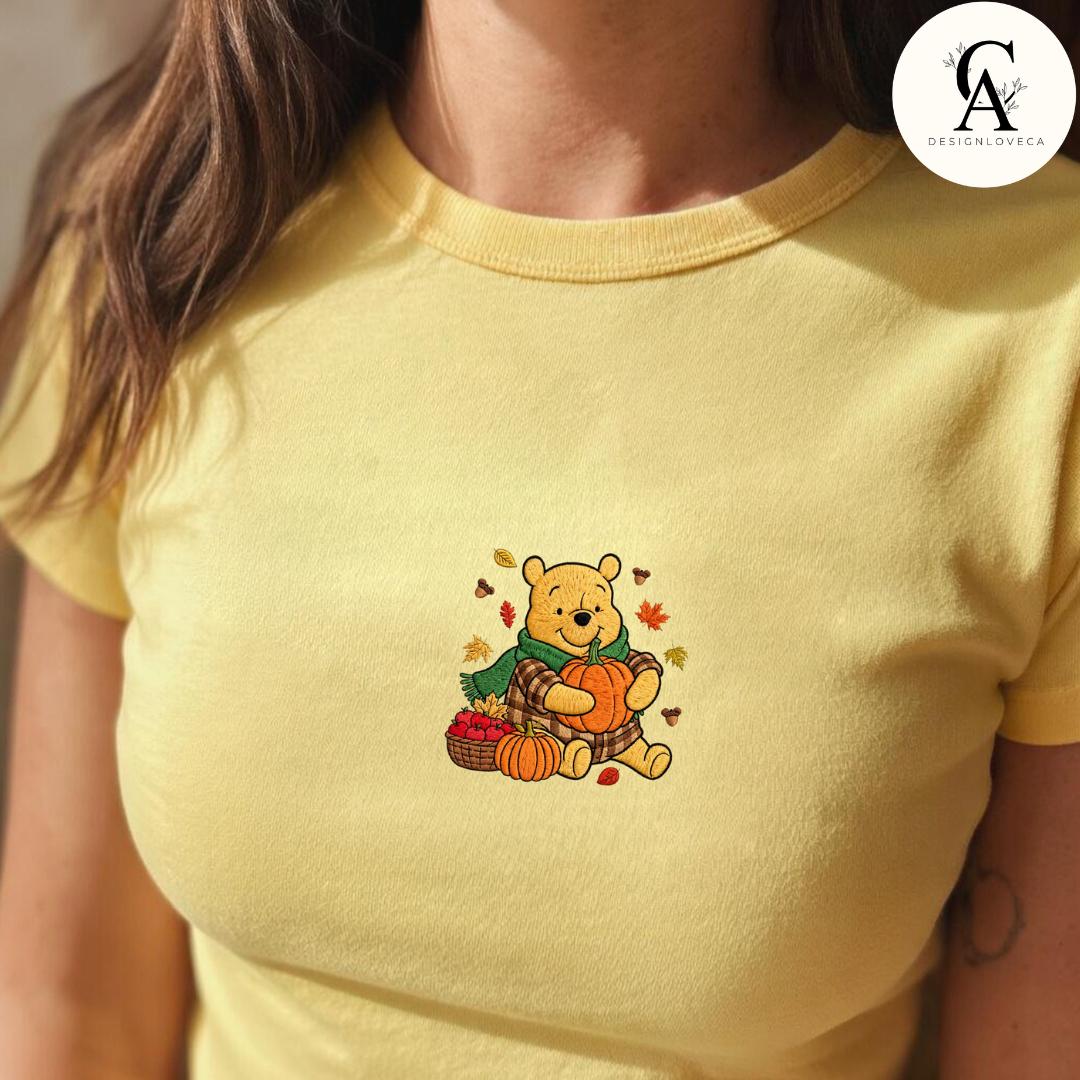 Embroidered All Characters Pumpkin Disney Fall Vibes Baby Tee Crop Lace Trim Tank and Halloween Sweatshirt for Thanksgiving - photo 3