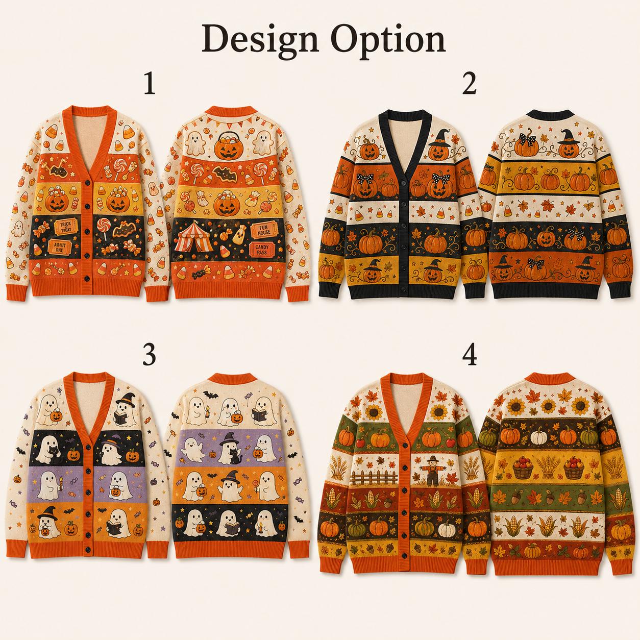Fall Harvest Cardigan with Spooky Season Knit Sweater and Thanksgiving Autumn Cozy Trick Treat Women Seasonal s - photo 5