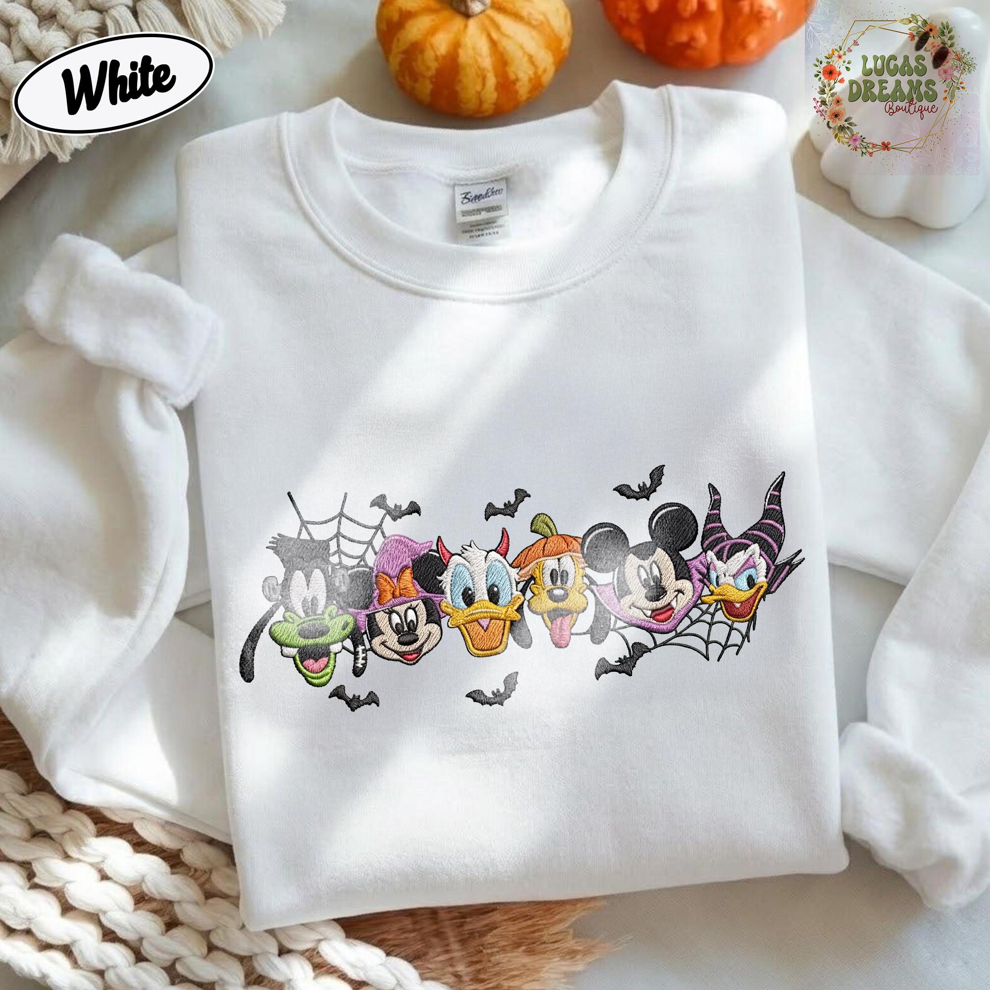 Embroidered Mickey and Friends Halloween Sweatshirt for Disneyland Trip Shirt – Mickey's Not So Scary WDW Halloween Party Tee - photo 5