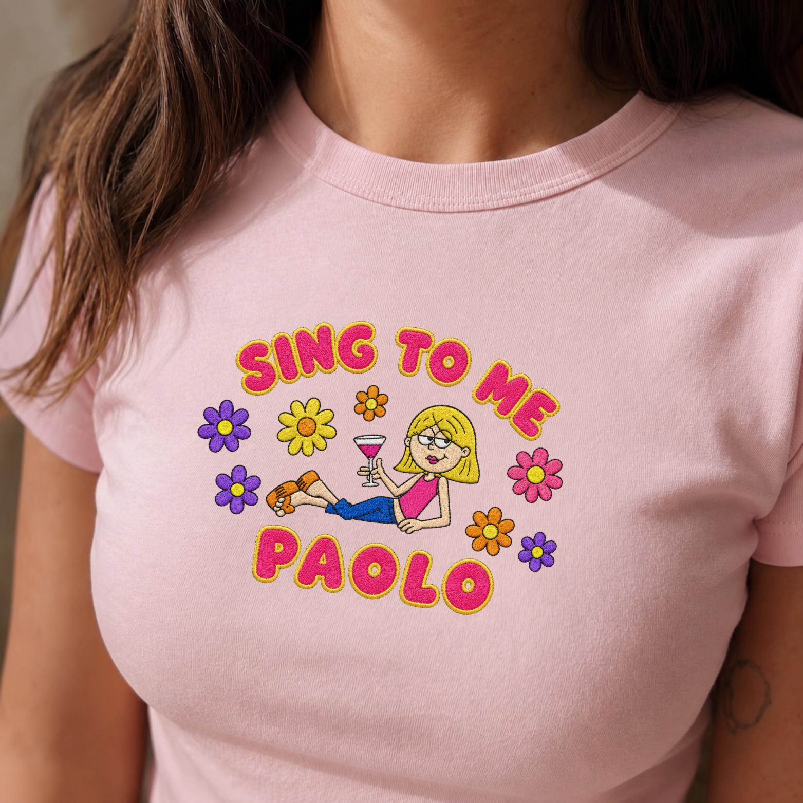 Sing to Me Paolo Embroidered Tank Top for Lizzie Concert – Trendy Y2K 2000s Nostalgic Shirt and Disney Trip Outfit Gift for Her - photo 2