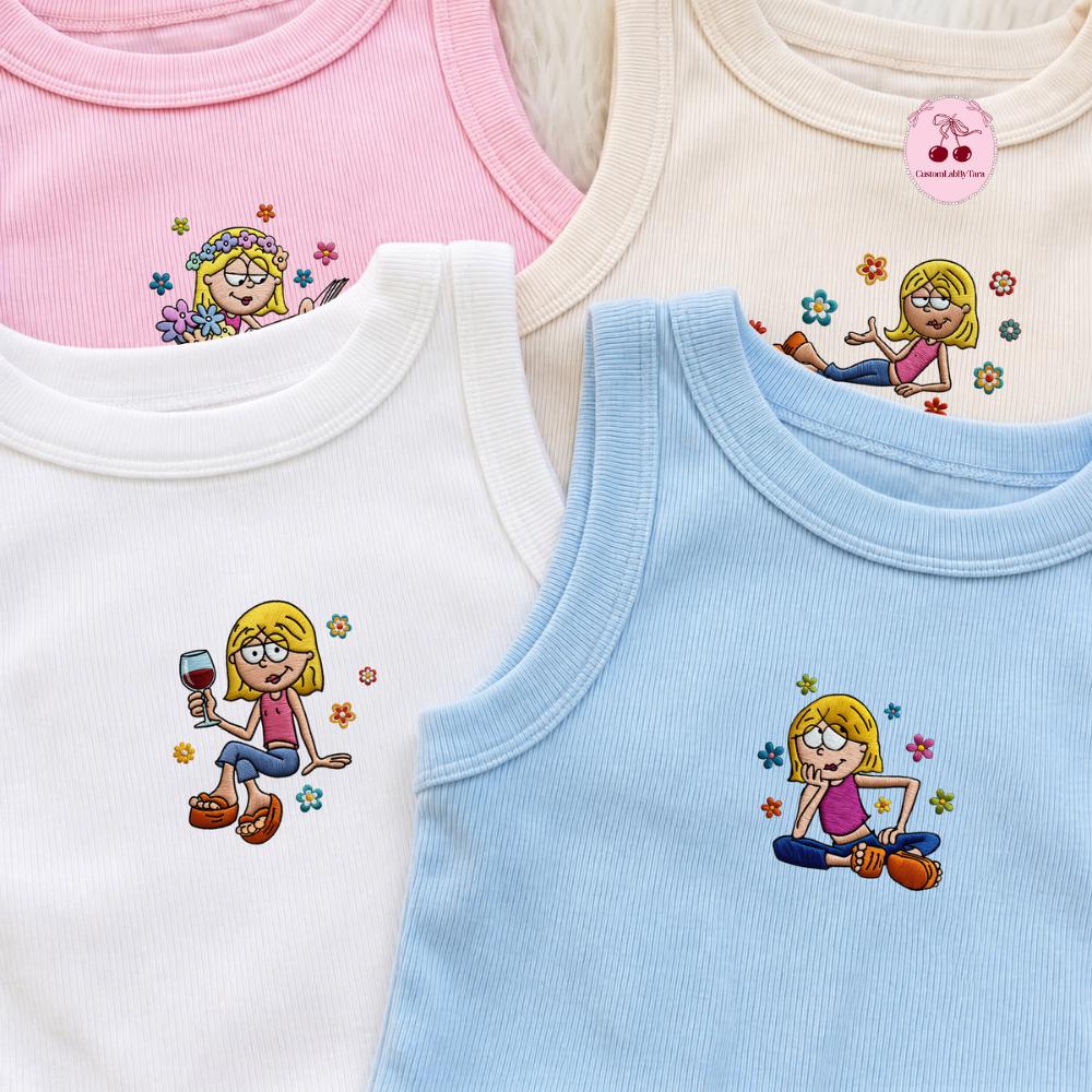 Embroidered Disney Lizzie McGuire Lace Trim Tank Top with This Is What Dreams Are Made Of – Disney Channel Music Baby Tee Crop Top - photo 4