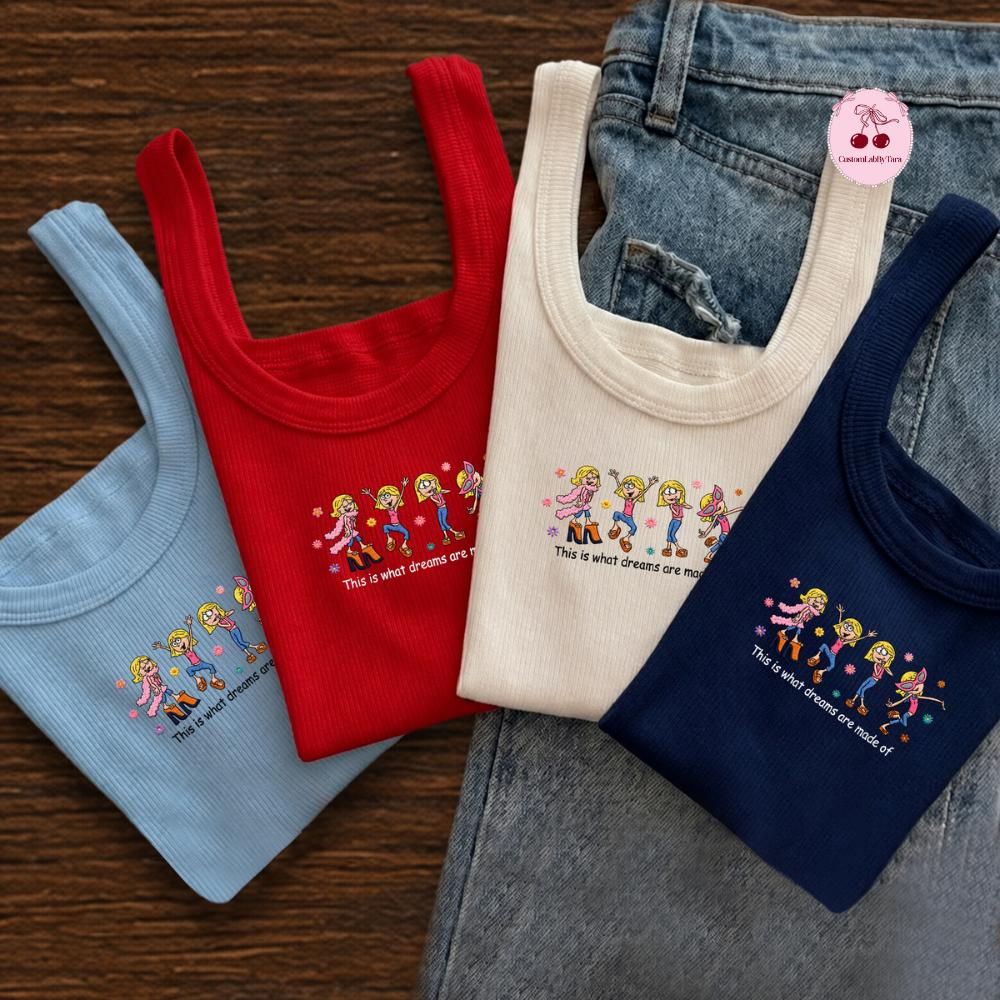 Embroidered Disney Lizzie McGuire Lace Trim Tank Top with Disney Channel Music – This Is What Dreams Are Made Of Baby Tee Crop Tank - photo 2