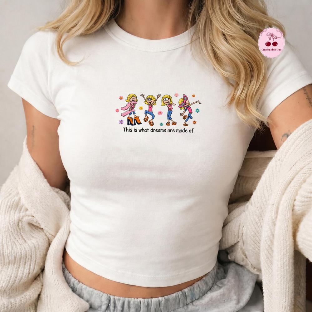 Embroidered Disney Lizzie McGuire Lace Trim Tank Top with Disney Channel Music – This Is What Dreams Are Made Of Baby Tee Crop Tank - photo 4