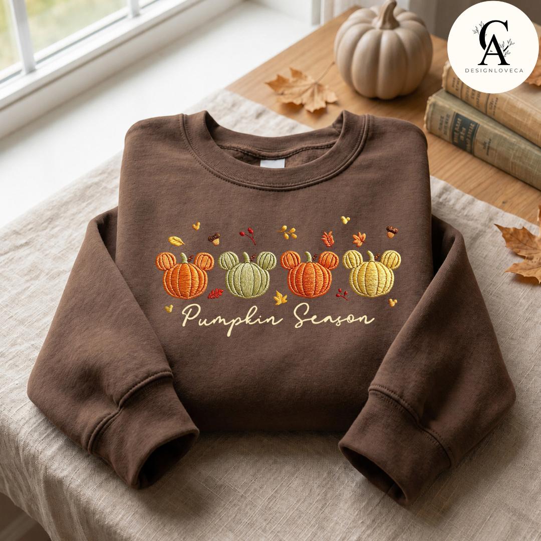 Embroidered Mickey Pumpkin Season Disney Fall Vibes Baby Tee Crop Tank for Thanksgiving – Halloween Sweatshirt Lace Trim Tank - photo 4