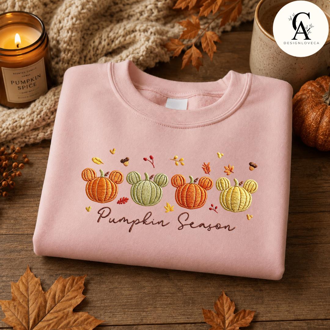 Embroidered Mickey Pumpkin Season Disney Fall Vibes Baby Tee Crop Tank for Thanksgiving – Halloween Sweatshirt Lace Trim Tank - photo 11