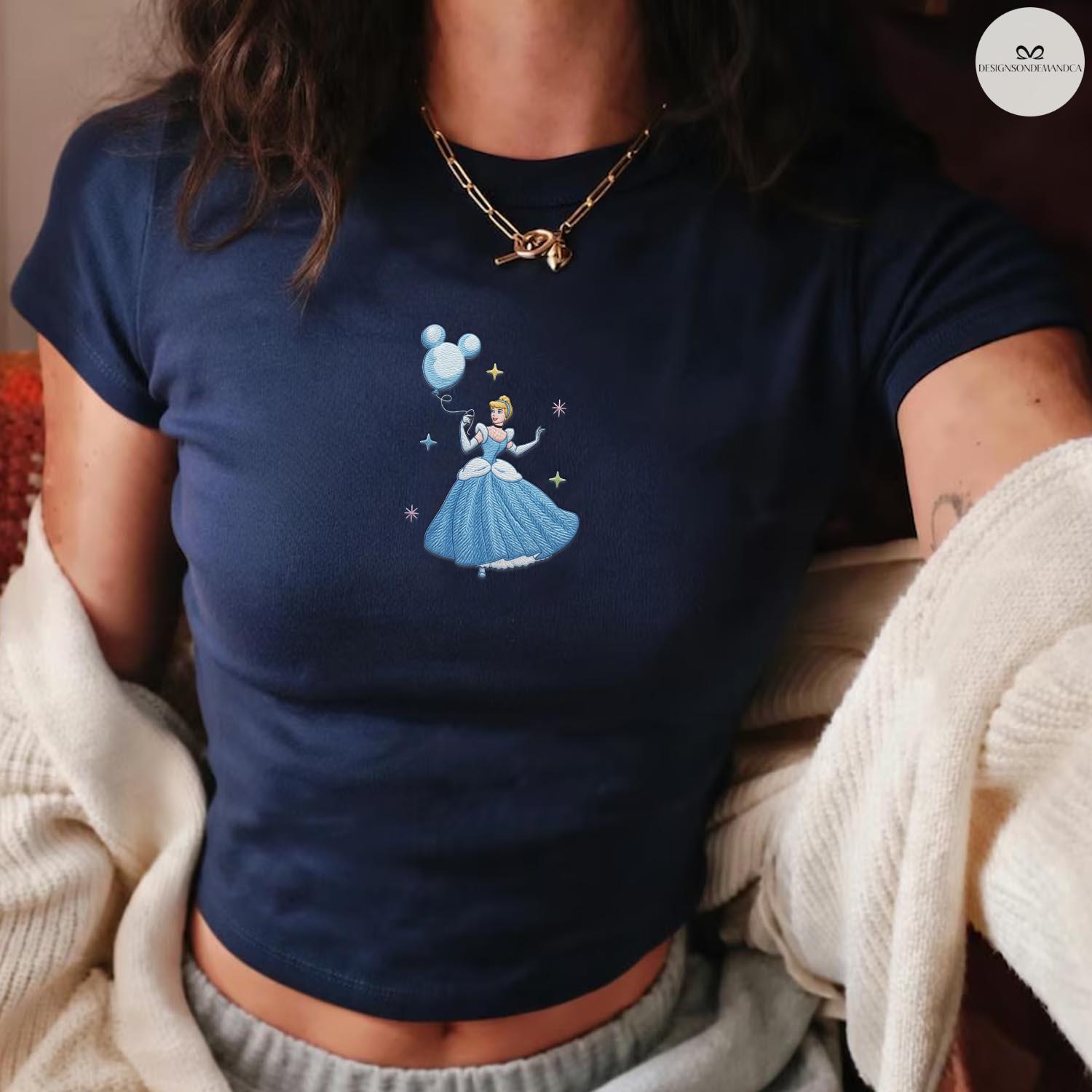 Embroidered Disney All Characters with Mickey Balloon Baby Tee Crop Tank – Cute Girls Lace Trim Tank Top for WDW Disneyland Trip - photo 6
