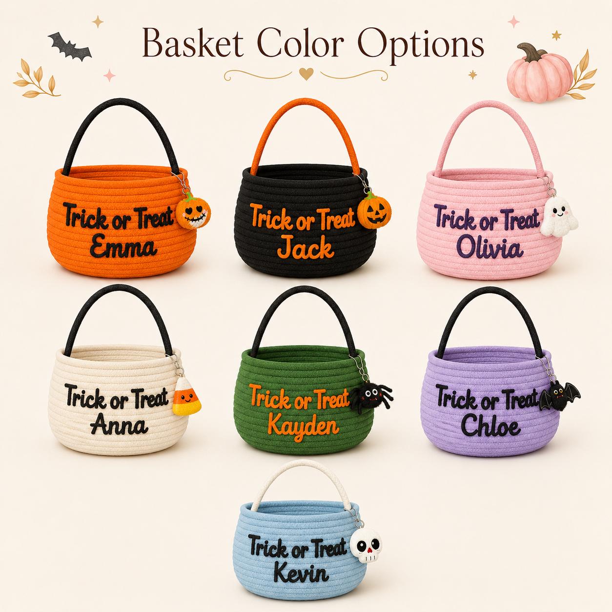 Custom Embroidered Pumpkin Trick or Treat Bag and Tote with Personalized Halloween Candy Bucket, Kids Boo Basket, Spooky Season - photo 5